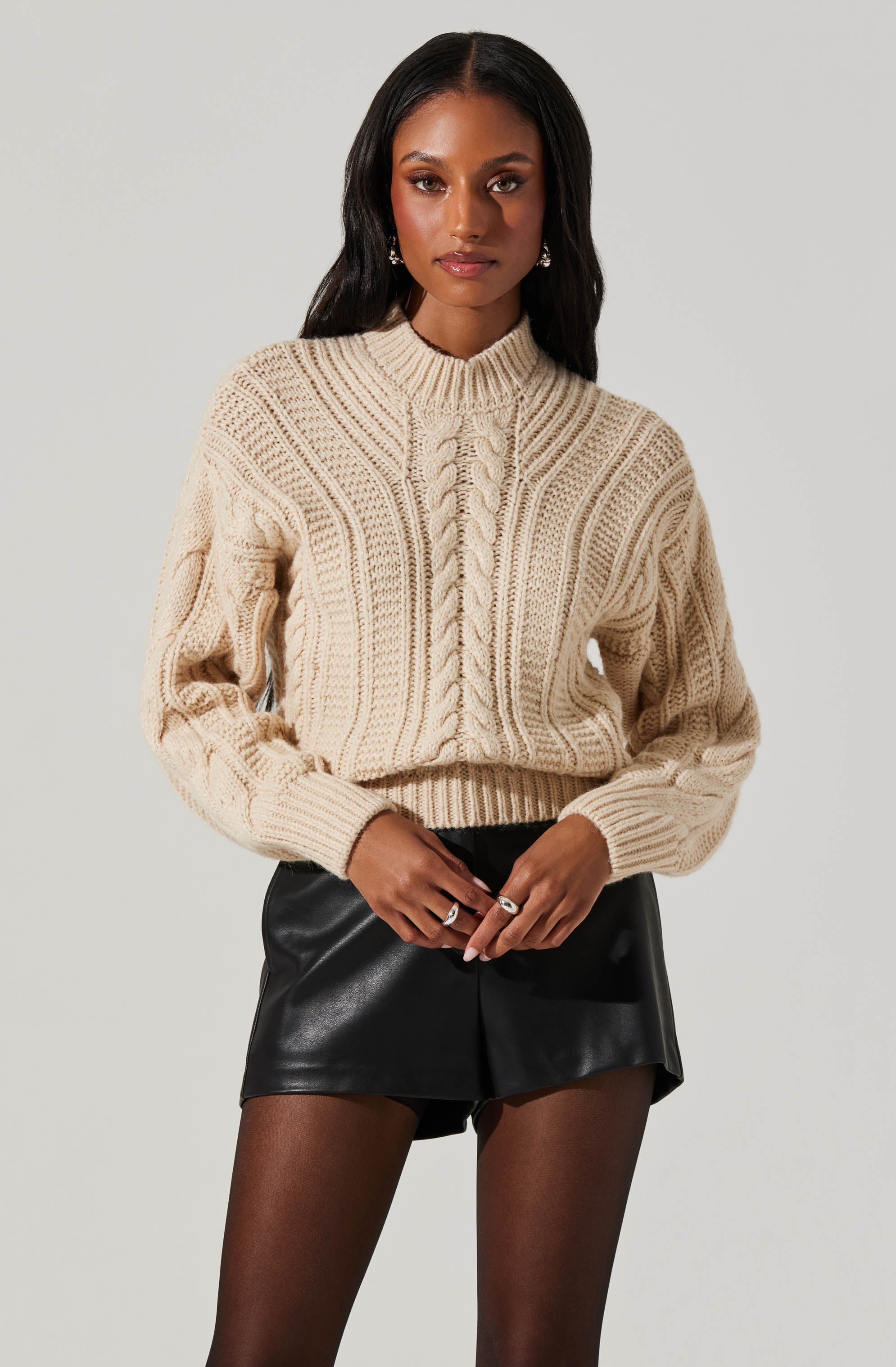 Laverne Cable Knit Tie Back Sweater for Women - Cozy Winter Pullover with Stylish Back Detail | Perfect for Casual Outfits, Office Wear & Holiday Parties