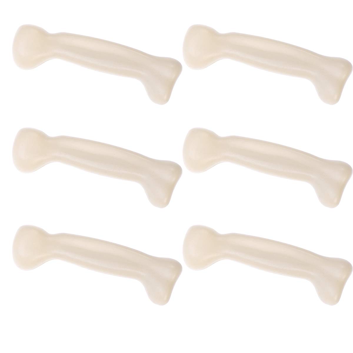 iFundom 6PCS Halloween Fake Bones Decor - Plastic Simulation Small Bones Props for Spooky Party, Haunted House, Escape Room & Bar Decorations - Beige