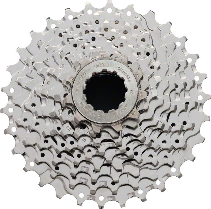 Shimano CS HG50 9 Speed Bike Cassette - High Performance 9-Speed Bicycle Cassette for Road & Mountain Bikes | Perfect for Commuting, Racing & Off-Road Cycling