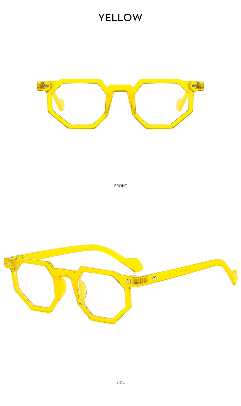 Stylish Geometric Acetate Eyeglass Frames XA3929 - Trendy Unisex Glasses for Work, Reading & Fashion Accessories
