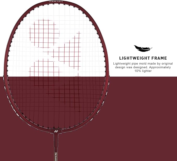 Yonex GR 303i Dark Red Badminton Racket Prestrung - High Performance Carbon Graphite Shuttlecock Racquet for Professional & Recreational Players - Perfect for Tournaments, Training & Backyard Games (Made in India)
