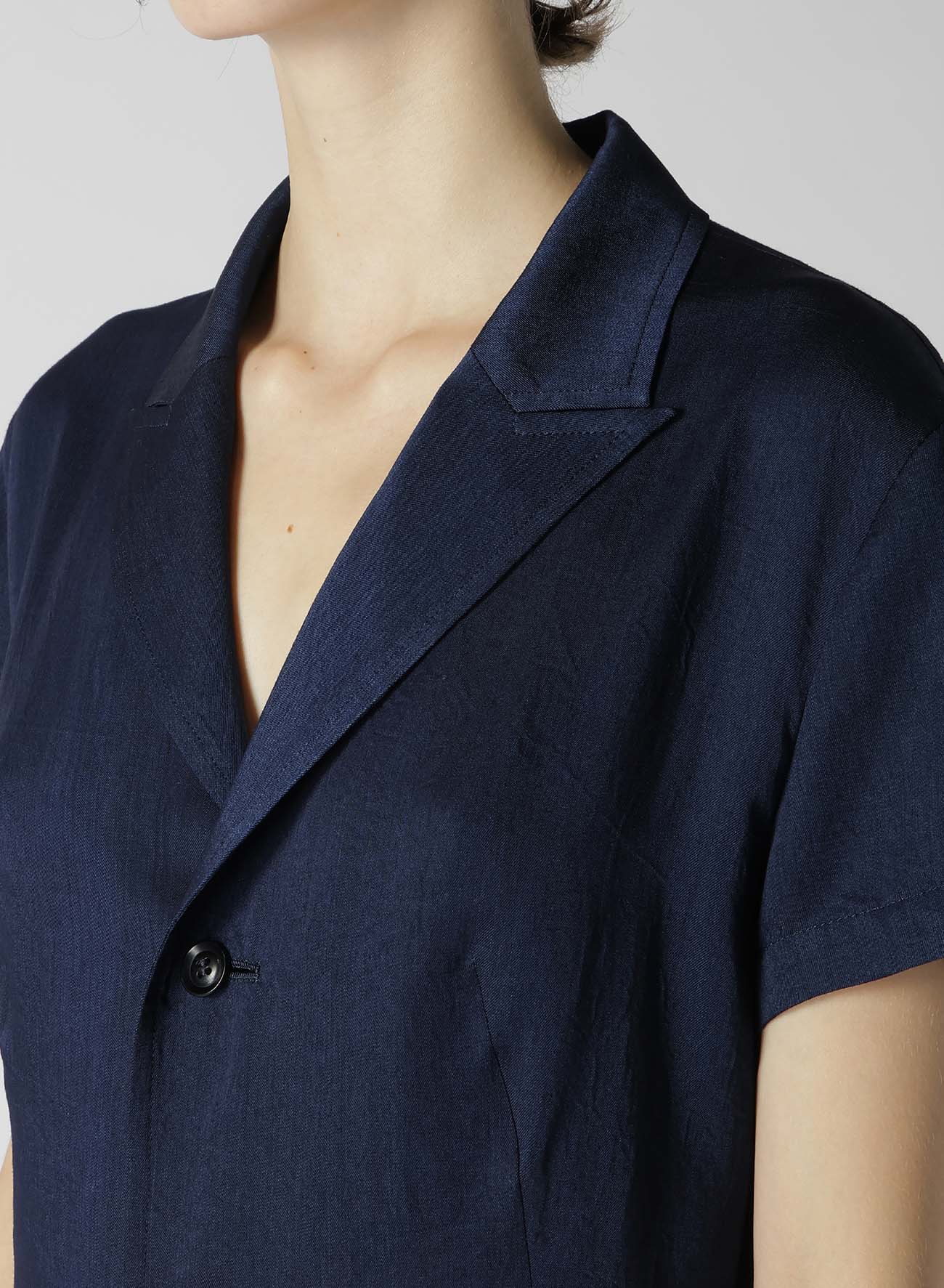 Cupro Dungaree Twill Asymmetrical Shirt Jacket - Stylish Layering for Casual Outfits & Streetwear Fashion