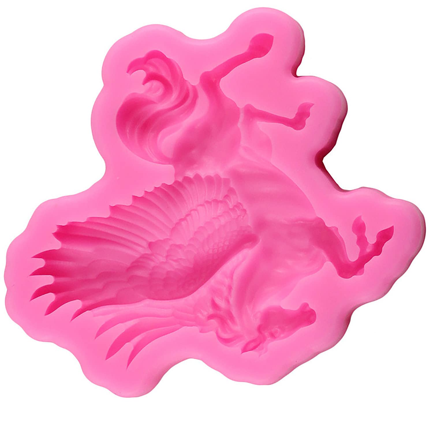 3D Pegasus Fly Trojan Horse Silicone Mold - DIY Fondant, Chocolate, Candy, Lollipop, Ice Cube, Soap, Resin Molds for Cake Decorating, Birthday Parties & Craft Projects | Perfect for Bakers, Candy Makers & DIY Enthusiasts