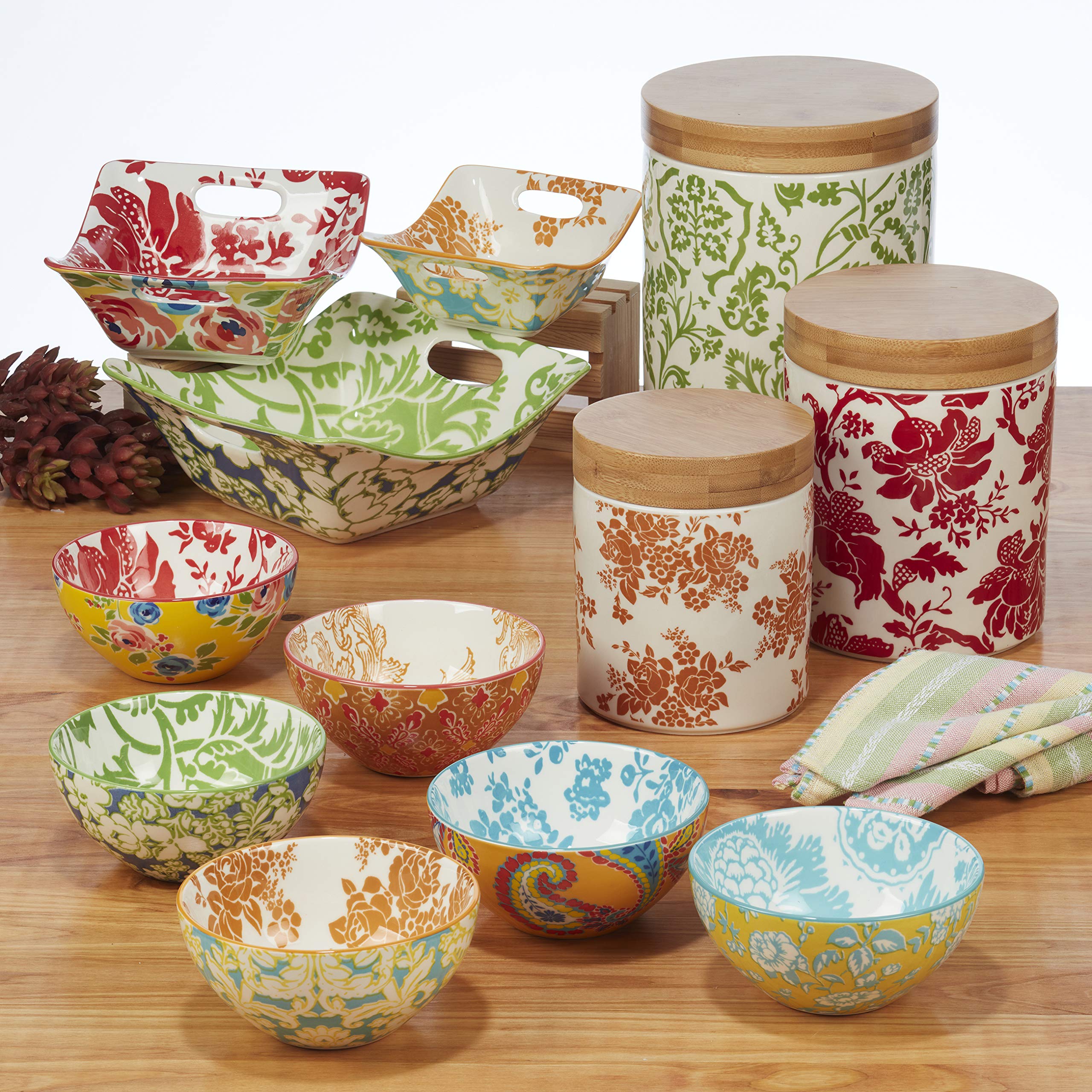 Certified International Damask Floral 28 oz. Jumbo Coffee Mugs - Set of 4 Assorted Designs for Tea, Hot Chocolate & Large Beverages - Perfect for Home, Office & Gifts
