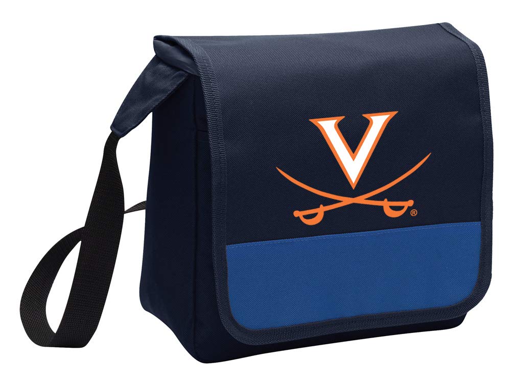 UVa Insulated Lunch Bag - University of Virginia Cavaliers Themed Cooler Tote for School, Work & Picnics - Leakproof Reusable Lunch Box with Shoulder Strap