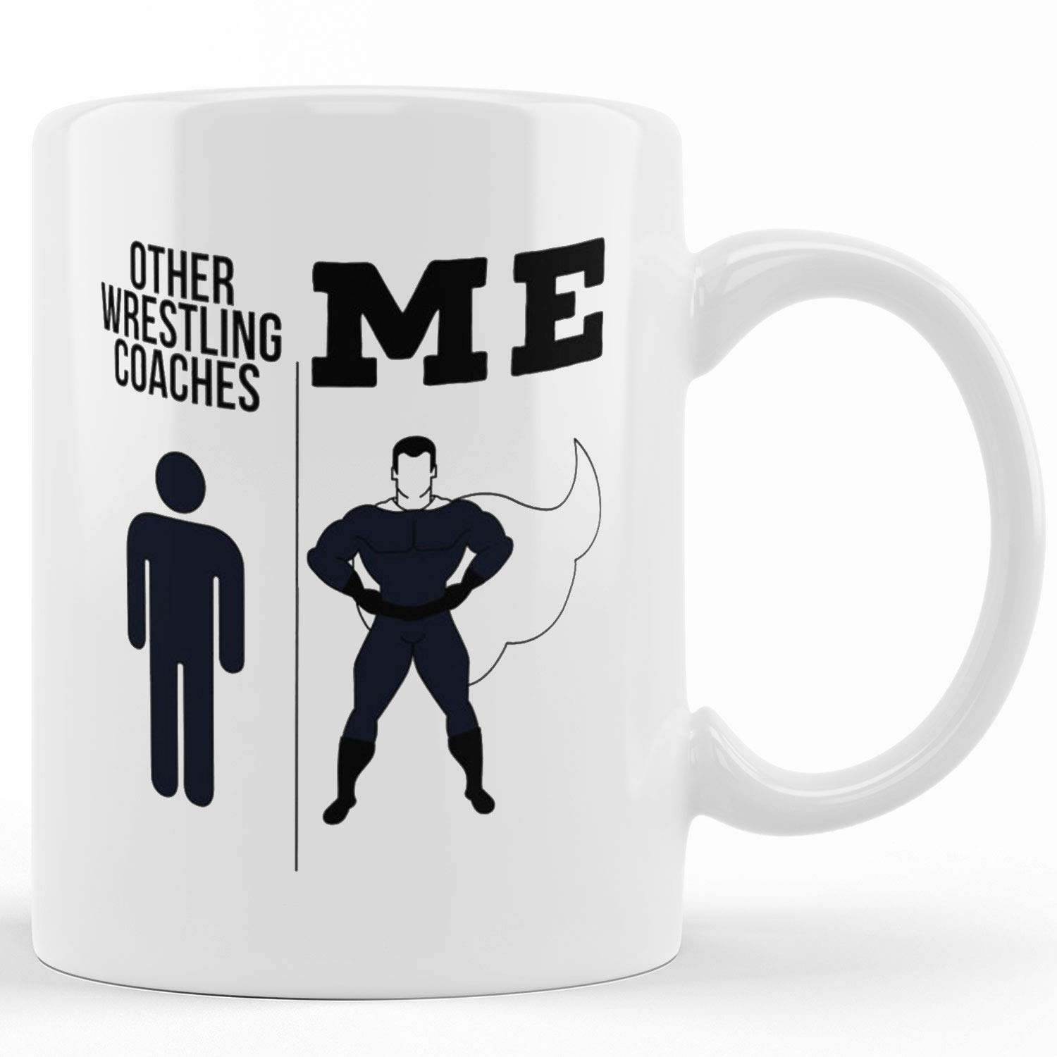 Wrestling Coach Gift Mug - Funny Novelty Coffee Cup for Men & Women - 11oz & 15oz Ceramic Tea Mug - Perfect Birthday Present for Wrestling Coaches - Ideal for Training Sessions & Team Celebrations