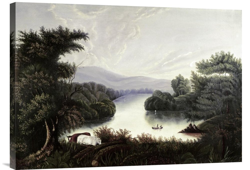 Thomas Chambers Summer Lake Canvas Wall Art Print - Gallery Wrap Giclee - Budget-Friendly Home Decor for Living Room, Bedroom & Office