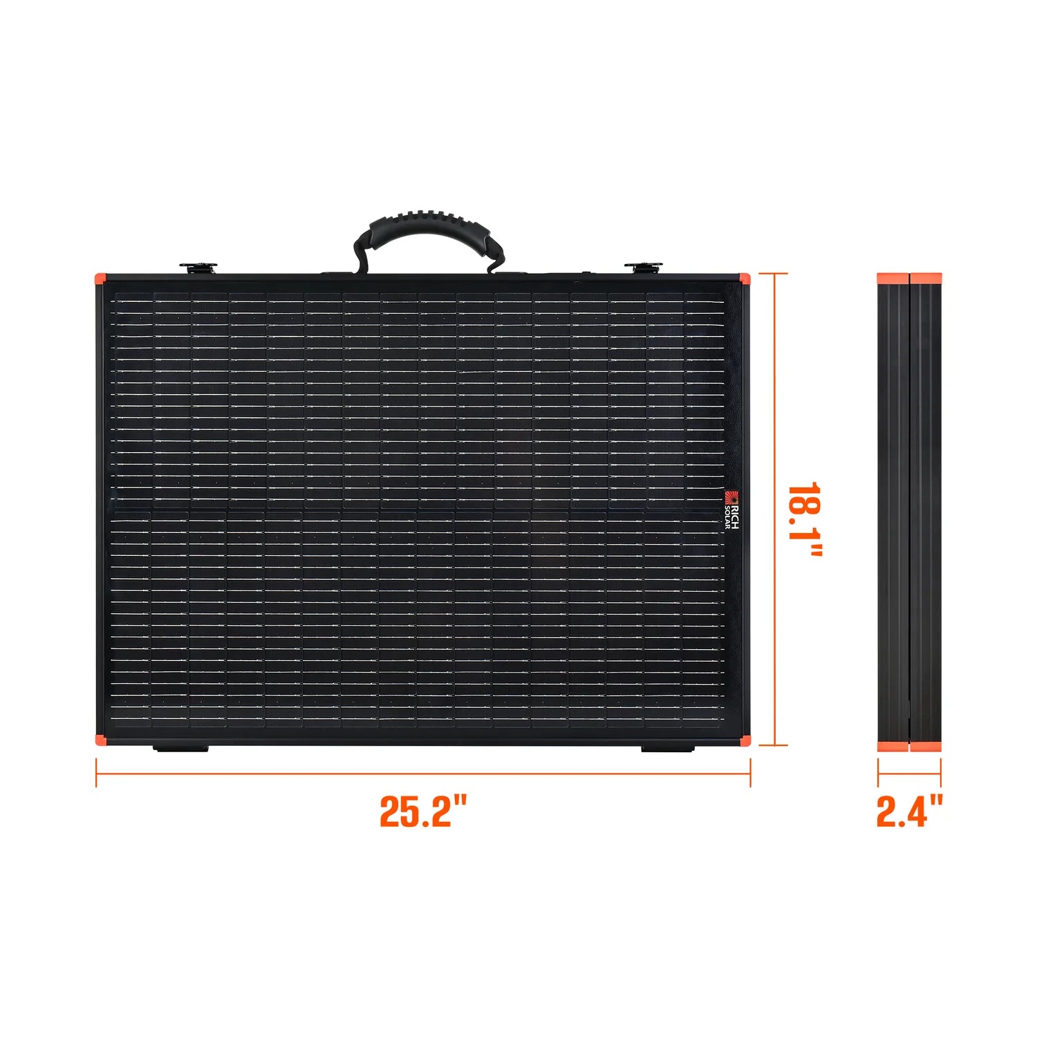 Rich Solar MEGA 100 Watt Portable Solar Panel Briefcase - Foldable Solar Charger for Camping, RV, Boating & Off-Grid Power - High Efficiency 12V Solar Panel Kit with USB Ports