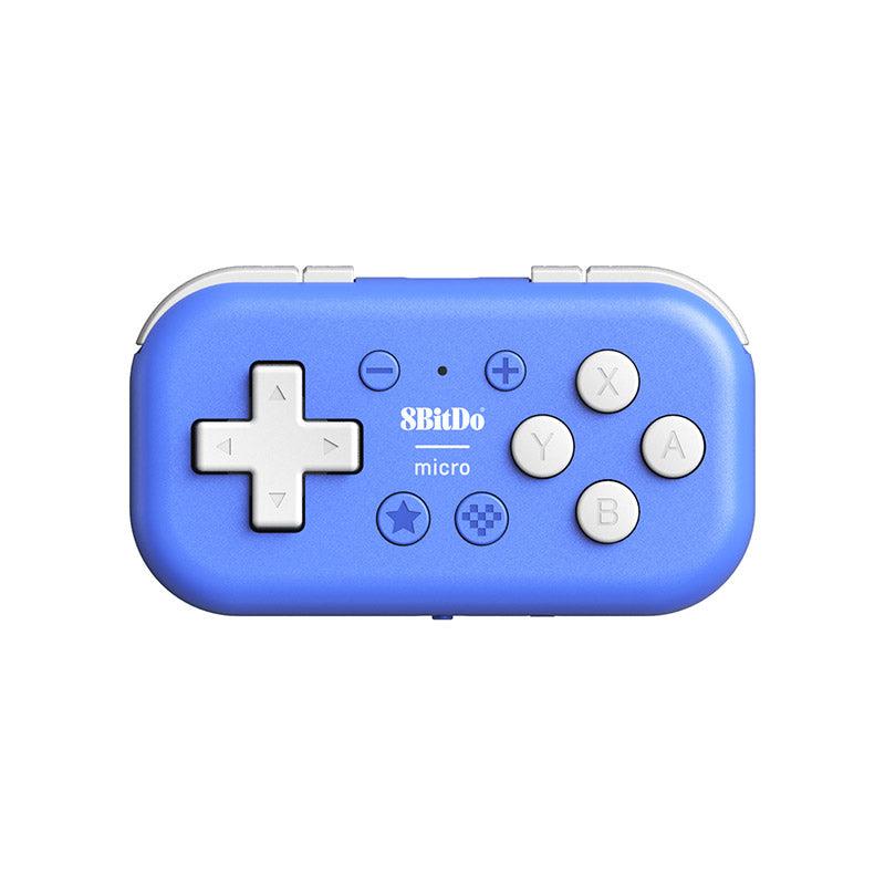 8BitDo Micro Bluetooth Gamepad (Blue) - Wireless Controller for Nintendo Switch, PC, Android & iOS - Compact & Portable for Gaming On-The-Go