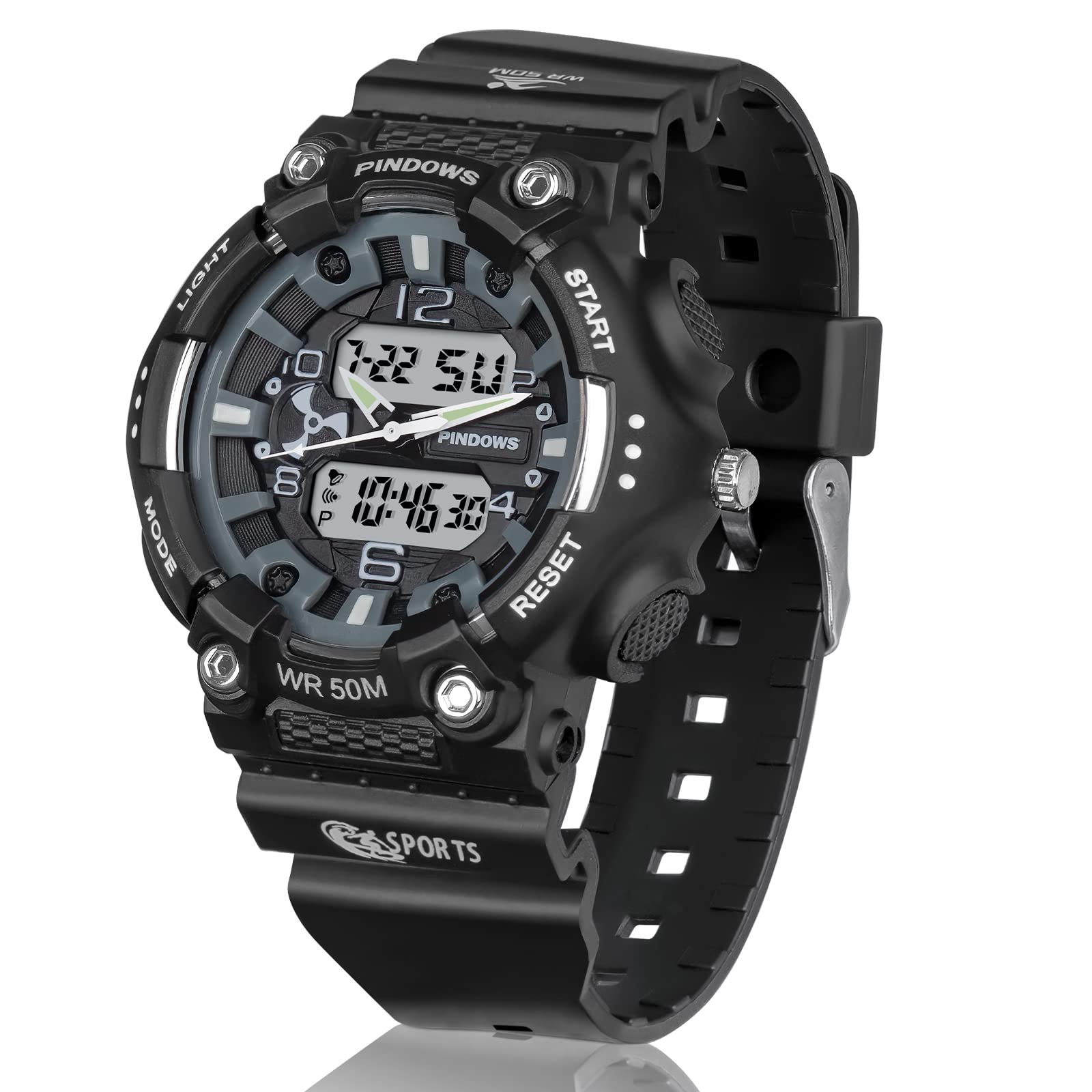 Women's Digital Sports Watch with Dual Display - Waterproof Stopwatch, Alarm & Light - Multi-Functional Wristwatch for Teens & Adults | Perfect for Running, Gym Workouts & Outdoor Activities