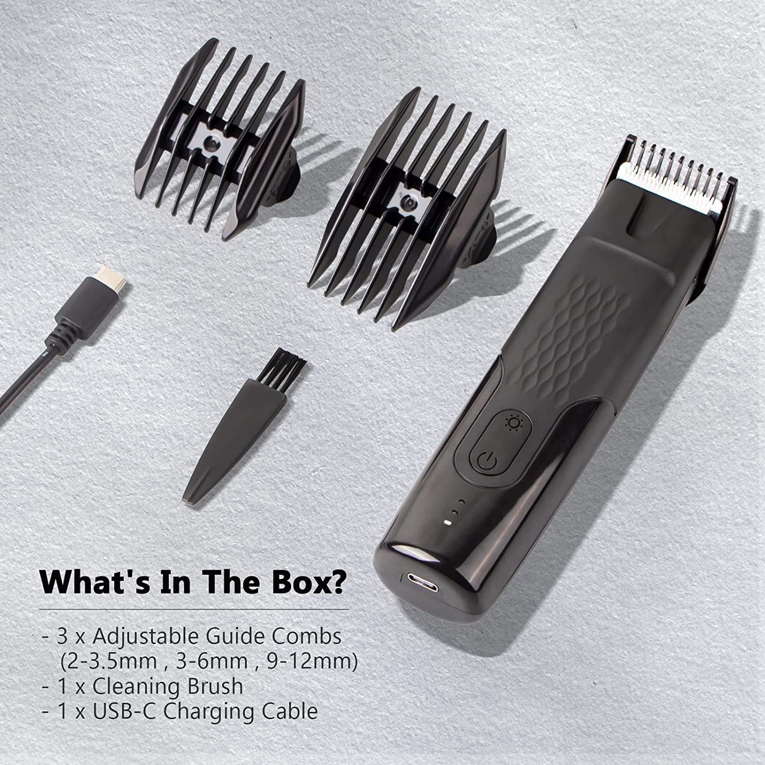 Electric Body Shaver for Men - Waterproof USB Rechargeable Body Trimmer with LED Light | Full Body Grooming Kit for Beard, Chest, Back & Pubic Hair | Perfect for Travel, Gym & Home Use