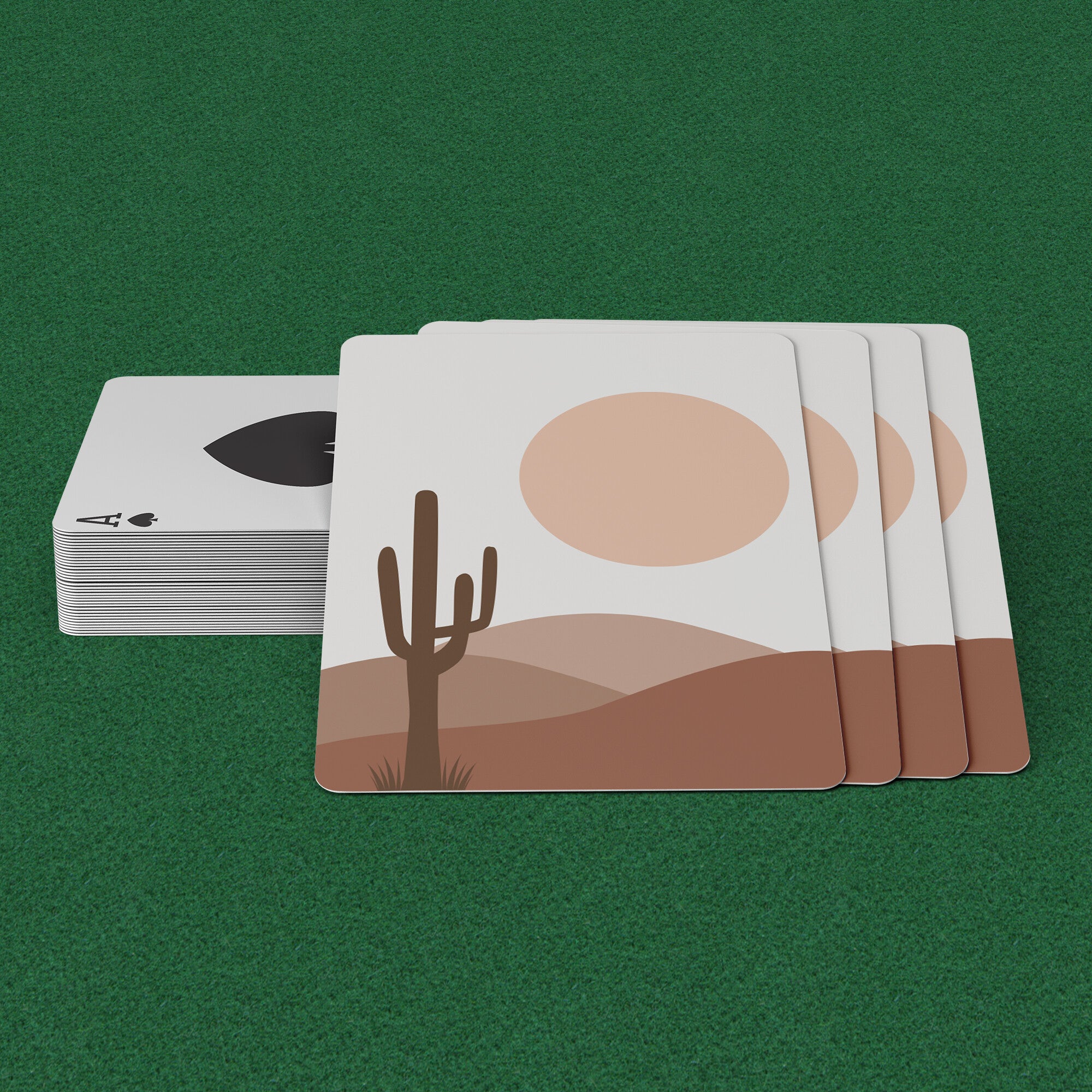 Premium Desert Sunrise Playing Cards - Elegant Deck for Poker, Blackjack & Magic Tricks - Perfect Gift for Card Players & Collectors - Ideal for Game Nights, Travel & Casino Parties