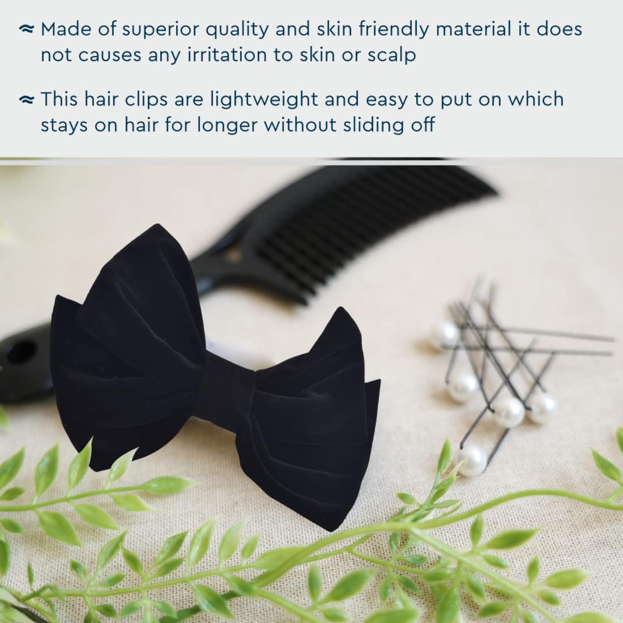 GUBB Bow Delight Hair Clips Set for Girls & Women - 2 Piece Bow Ribbon Hairpins | Cute Hair Accessories for Kids, Teens & Adults | Perfect for School, Parties & Everyday Styling