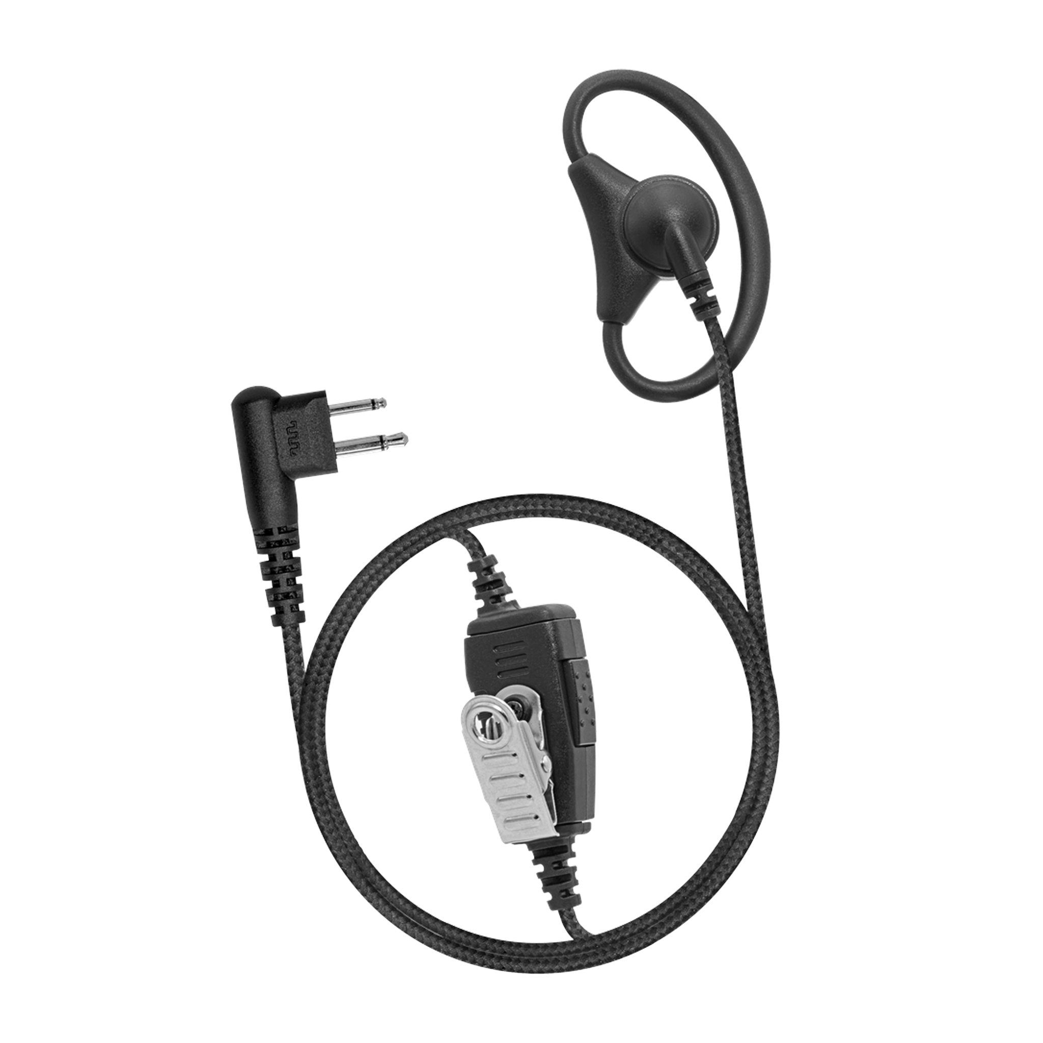 Atlantic Radio DRA1W M 1 Wire D Ring Adjustable Earpiece - Secure & Comfortable Headset for Security Guards, Retail Staff & Customer Service Professionals