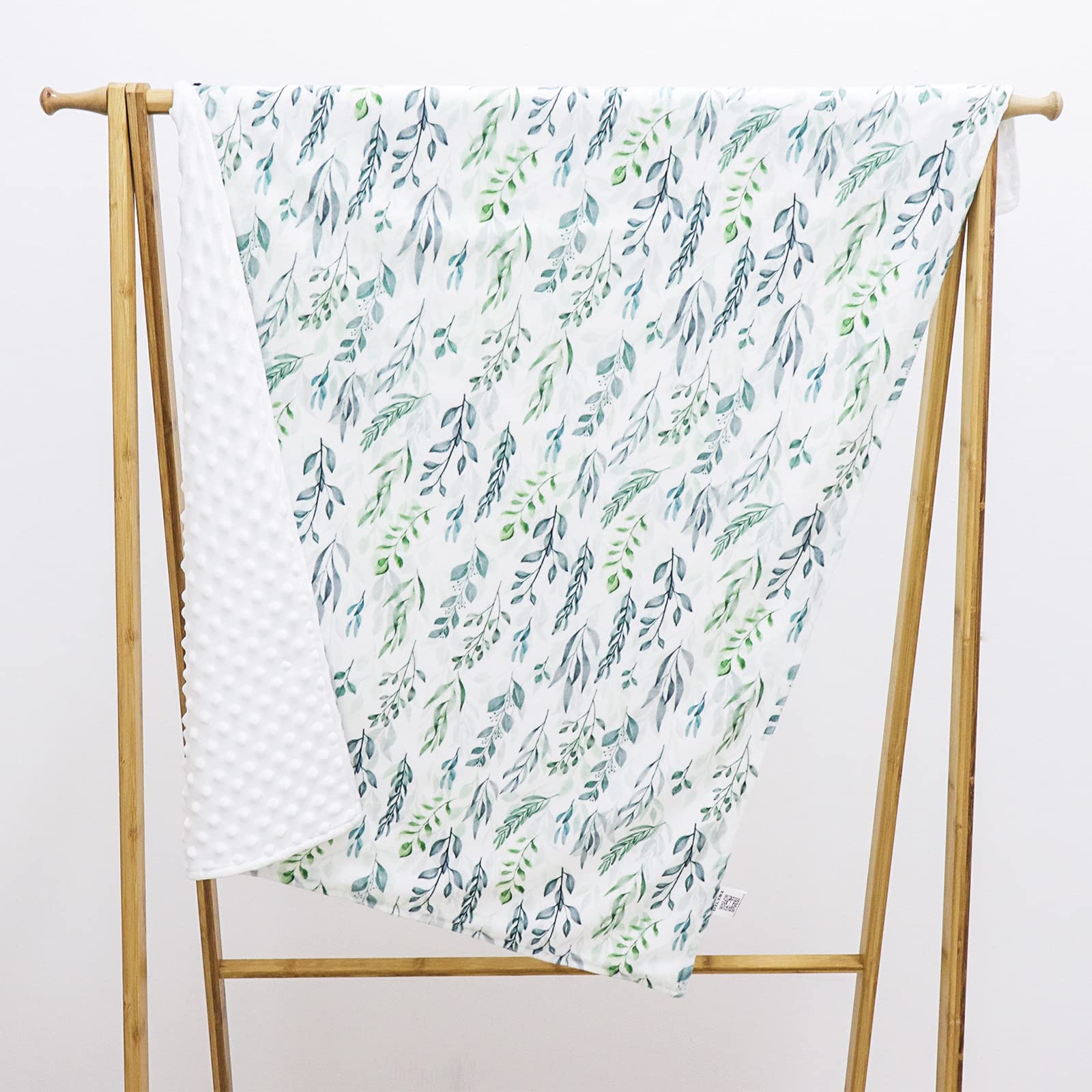 Organic Cotton Baby Car Seat Cover & Blanket Set - Soft Green Leaf Design for Infants & Toddlers | Safe, Breathable & Machine Washable | Perfect for Strollers, Car Seats & Nursery Comfort