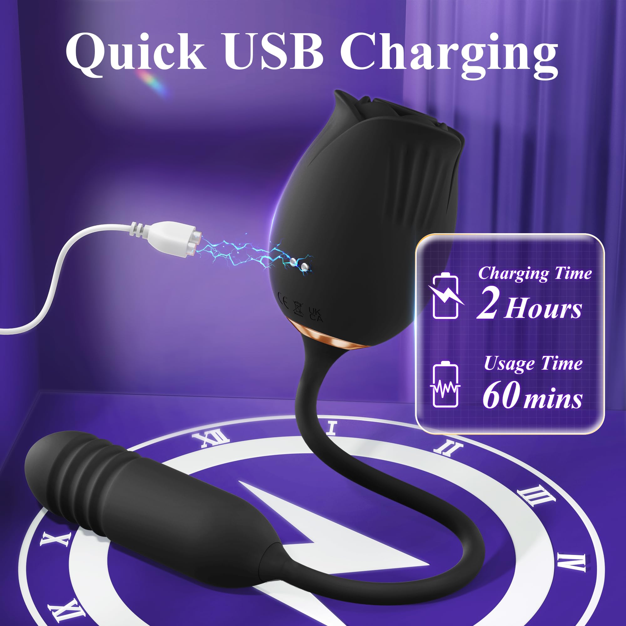 EORONE 18-Speed Sucking Thrusting Dildo Vibrator - G Spot & Clitoral Stimulator for Women, Couples Adult Sex Toys with Nipple Vibrator | Perfect for Solo Play, Partner Intimacy & Spicing Up Your Bedroom Games