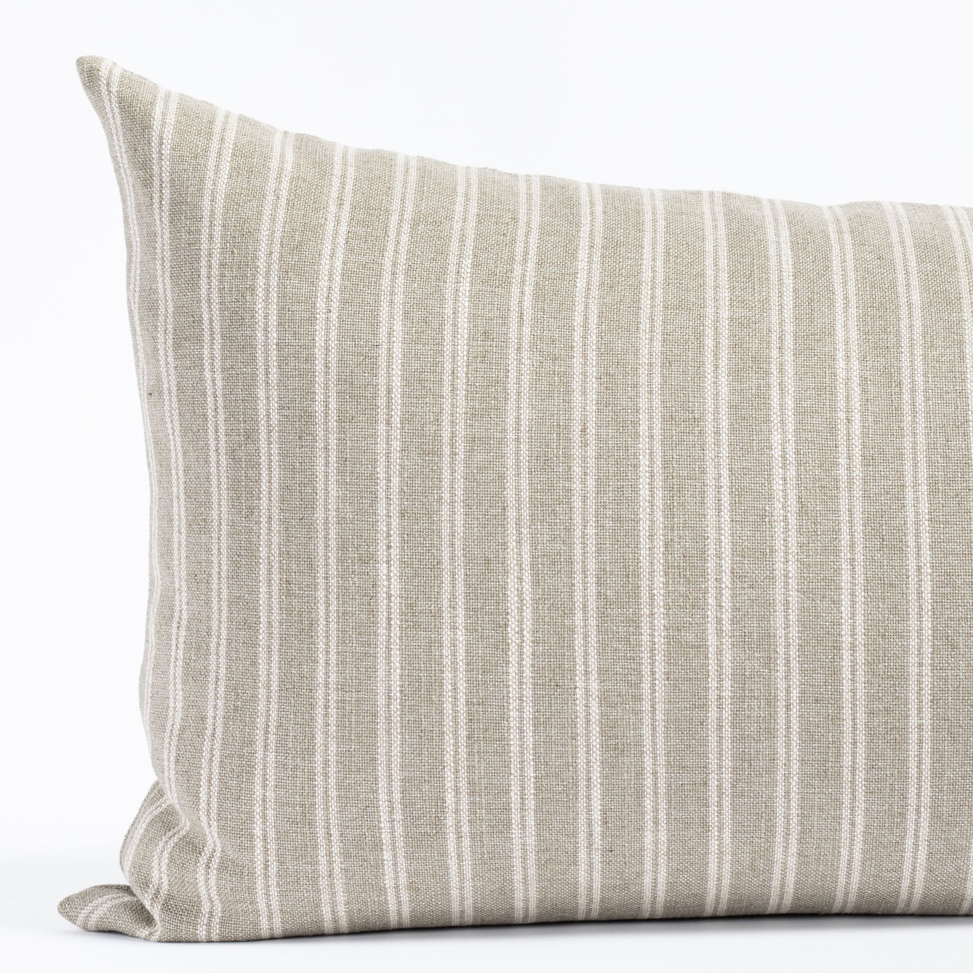 Conway Stripe 16x42 Inch Sage Green Bolster Pillow - Decorative Lumbar Support Cushion for Sofa, Bed, Reading Nook & Home Decor