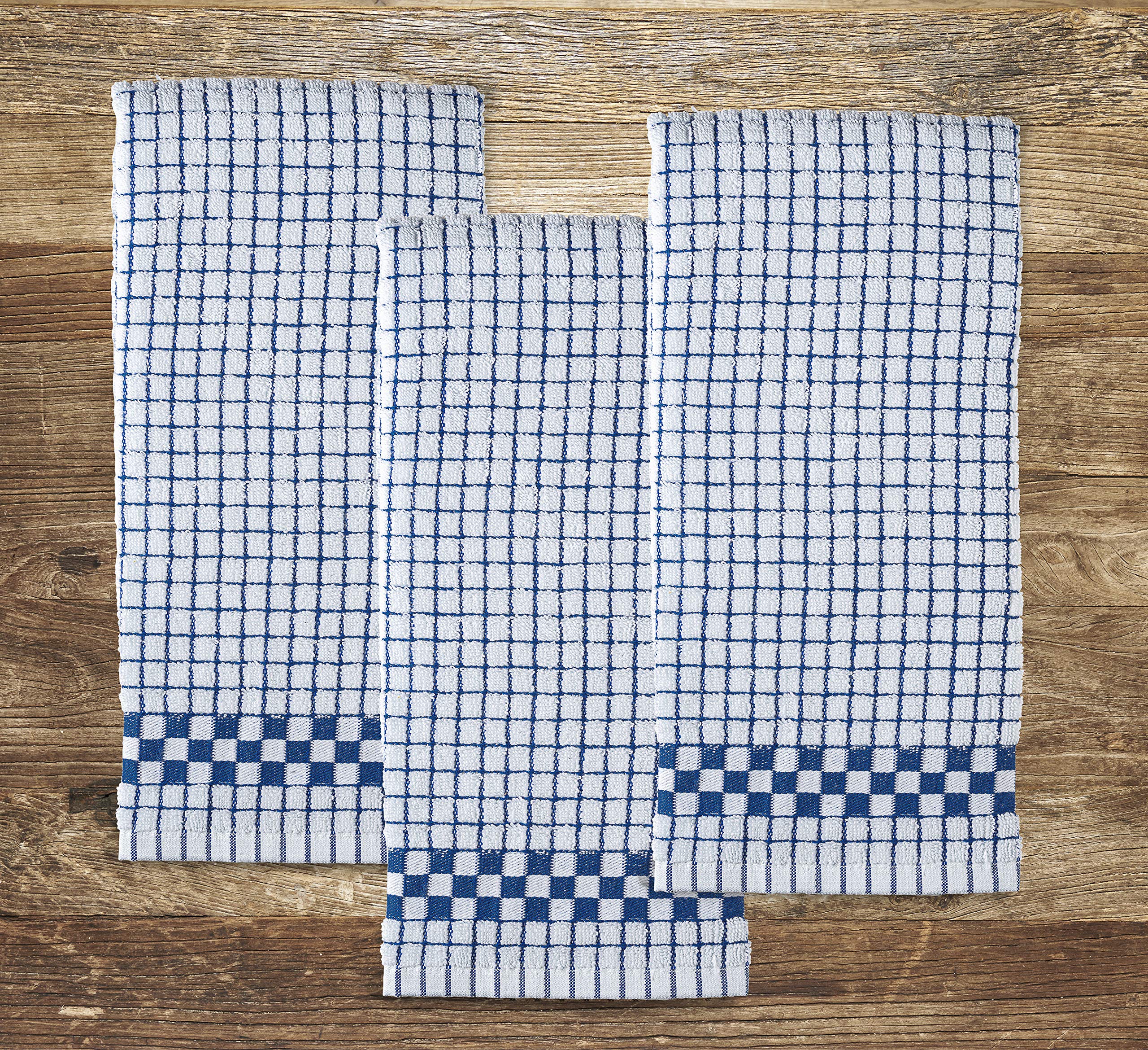 Premium 6-Pack XLNT Blue Kitchen Towels - 100% Cotton Dish Towels | Super Absorbent & Quick-Drying Dishcloths for Washing Dishes, Cleaning Countertops & Drying Hands | Durable Kitchen Towel Set for Everyday Use in Home, Restaurant & Office