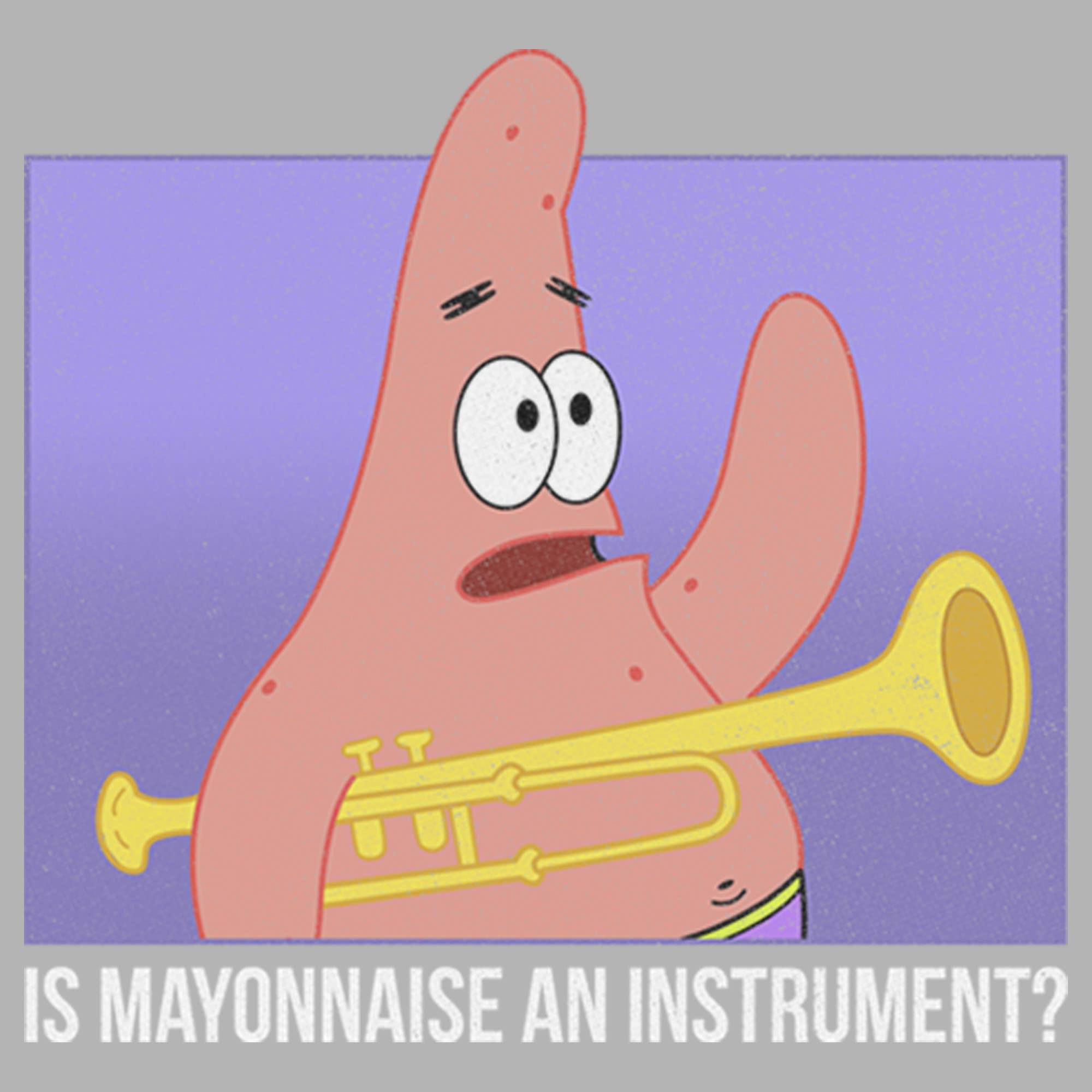 SpongeBob SquarePants Patrick Star 'Mayonnaise Instrument' Quote Men's Pullover Hoodie - Funny Cartoon Graphic Sweatshirt for Casual Wear & Gifts