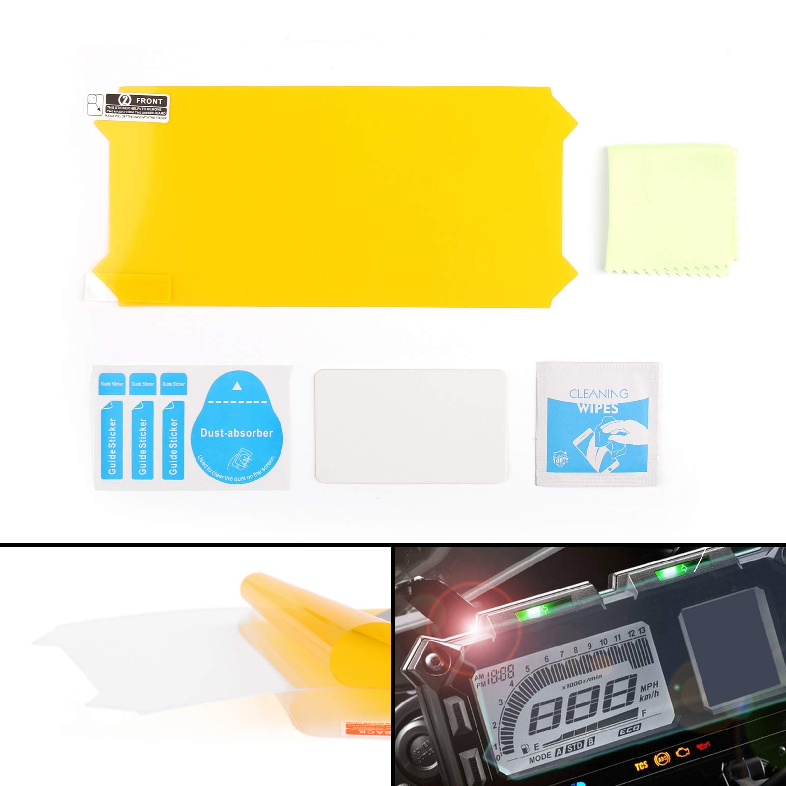 Artudatech FJ-09 Tracer Screen Protector - Anti-Scratch Film for Motorcycle Riding