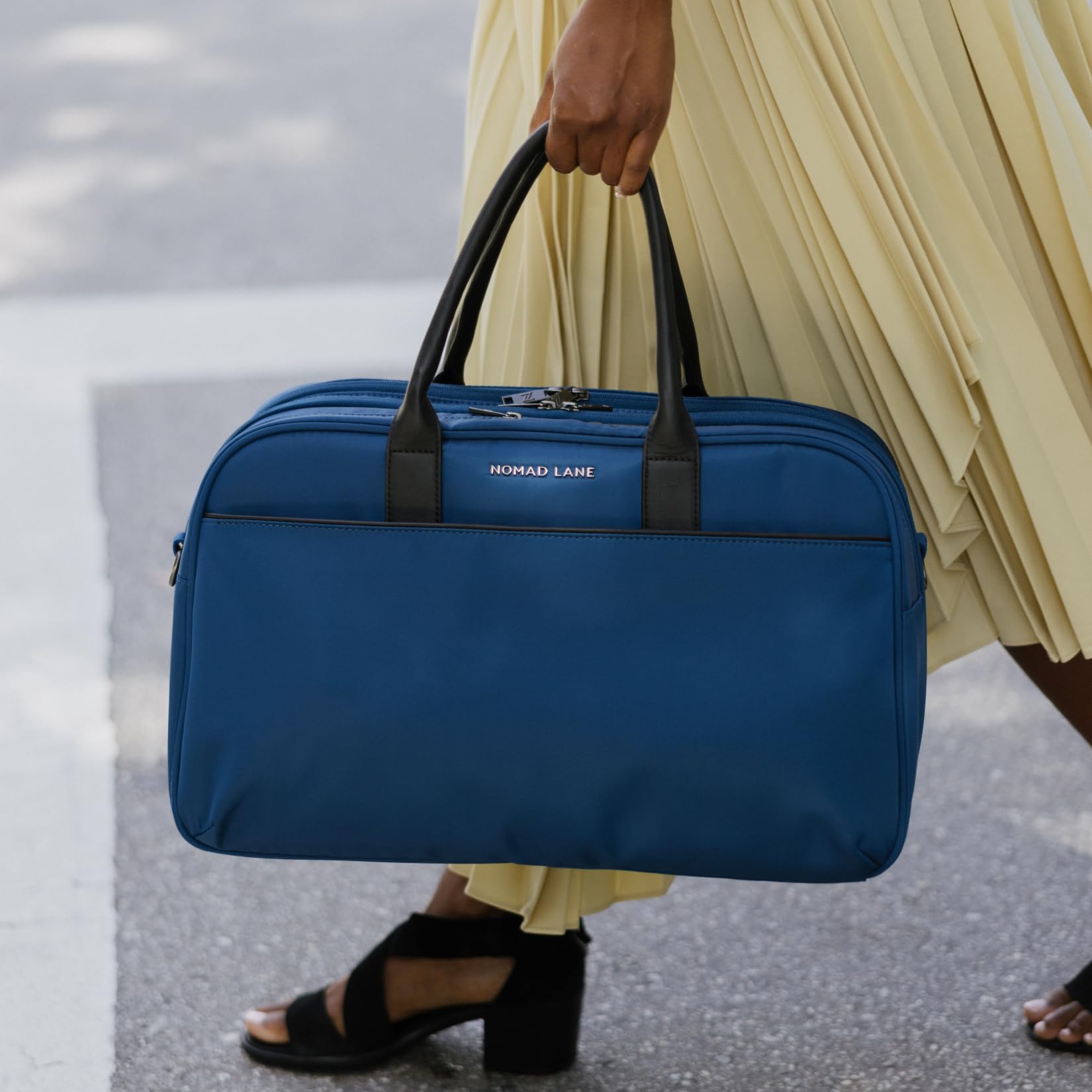 Nomad Lane The Bento Bag V4 - Durable & Lightweight Carry-On Duffel Luggage | Weekender Overnight Travel Bag for Men & Women | Perfect Personal Item for Air Travel & Weekend Getaways | Aegean Blue
