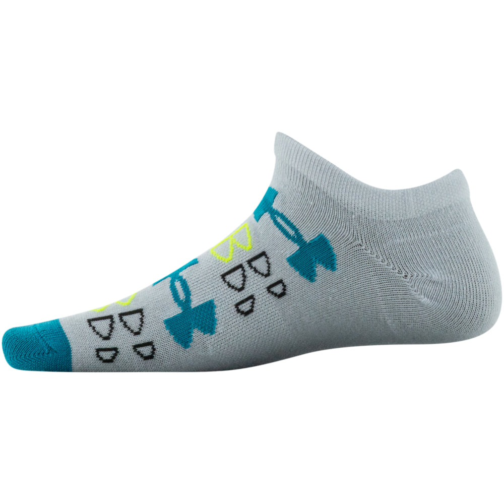 Under Armour Youth Essential No Show Socks 6-Pack for Girls - Breathable & Cushioned Athletic Socks for Running, School & Everyday Comfort