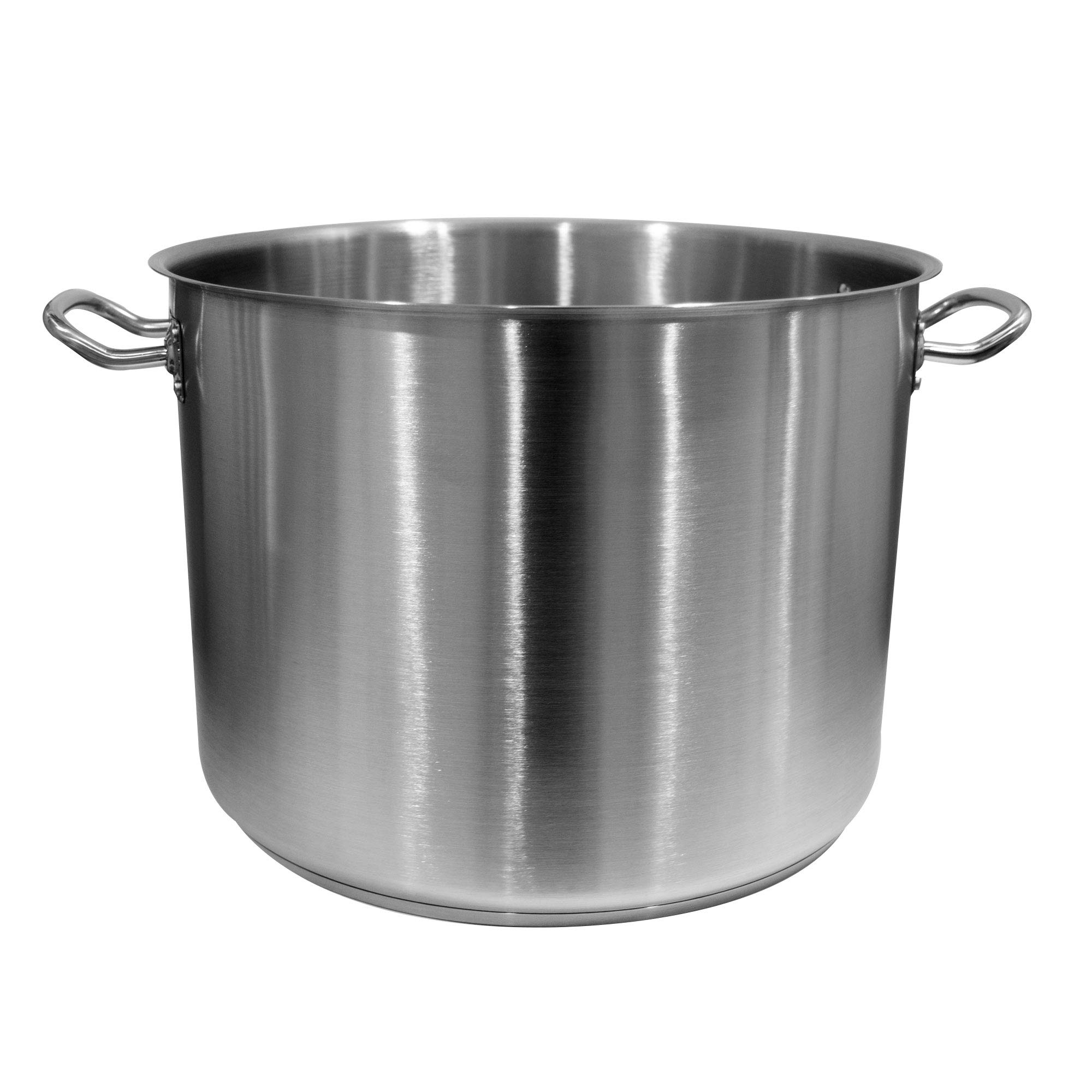 Update International SPS-20 20-Quart Silver Induction Stock Pot - Professional Commercial Kitchen Cookware for Soup, Stew & Large Batch Cooking