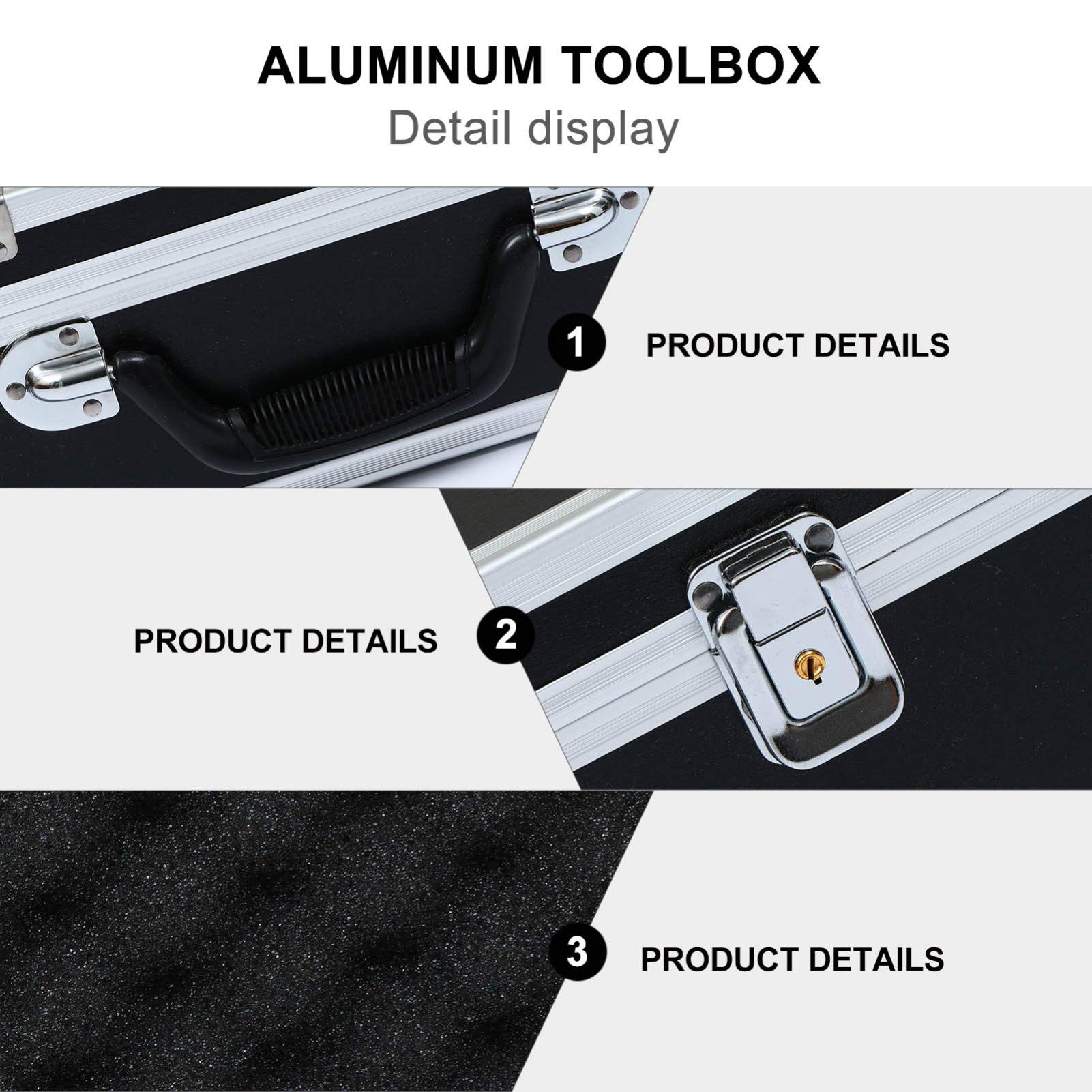 Heavy Duty Metal Tool Box with Foam Insert - Universal Hard Carrying Case for Electronics, Tools, Cameras & Testing Equipment - Waterproof Jobsite Tool Storage Case for Professionals & DIY Projects - Perfect for Workshops, Construction Sites & Field Work