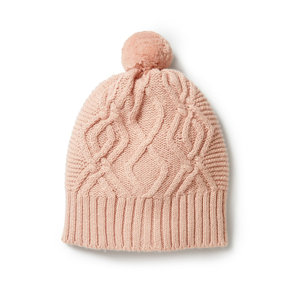 Warm Knitted Cable Hat for Women & Men - Winter Beanie with Classic Cable Design - Perfect for Skiing, Hiking & Cold Weather