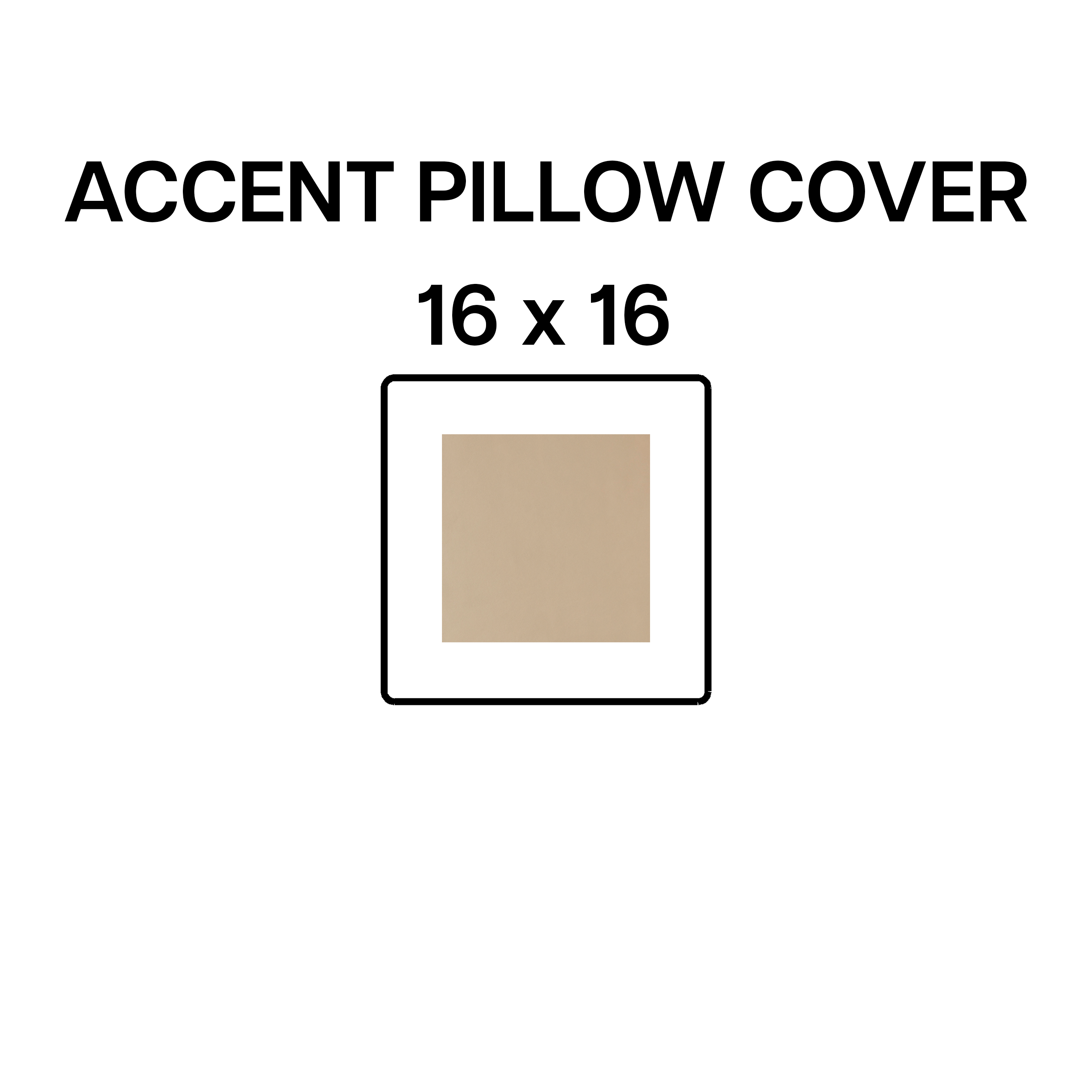 16x16 Inch Decorative Throw Pillow Cover - Soft Oatmeal Beige Linen Fabric - Perfect for Sofa, Bed, Couch & Home Decor Accent
