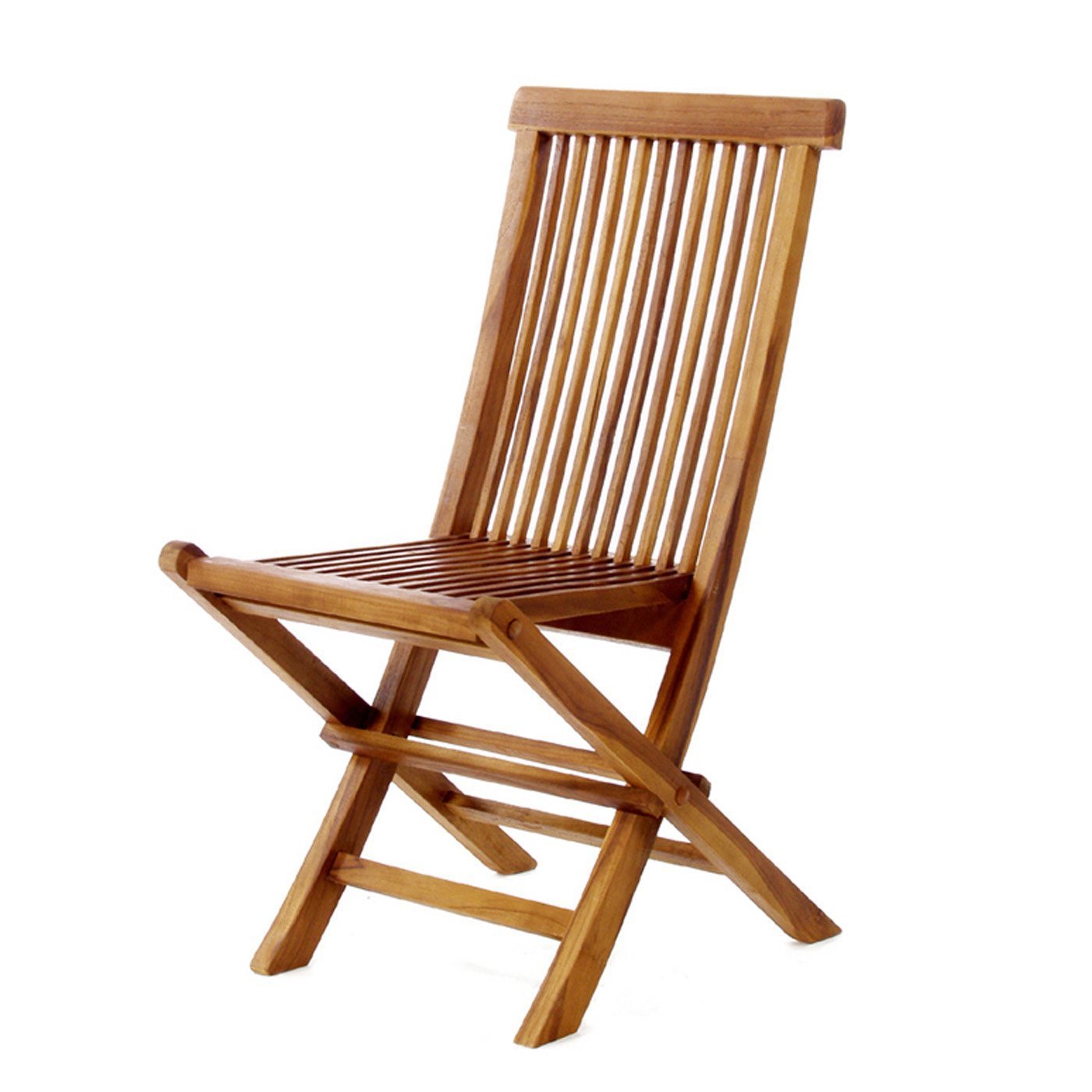 Premium Cedar Teak Folding Chair - Outdoor Patio, Beach, Camping & Picnic Furniture - Lightweight & Durable Portable Chair for Travel, Garden & Backyard