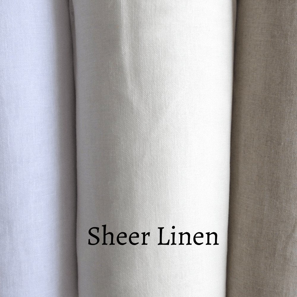 Premium Sheer French Linen Fabric by the Yard - Lightweight & Breathable Material for Curtains, Dresses & Home Decor