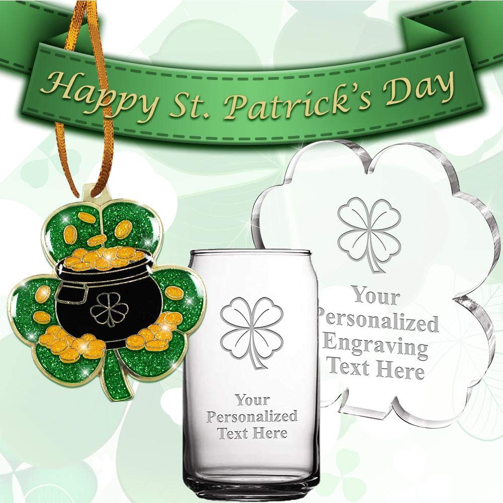St. Patrick's Day Bronze Shamrock Trophy Medal - 2.6 Inch Four Leaf Clover Award for Kids - Perfect for Classroom Rewards, Party Favors & Irish-Themed Celebrations