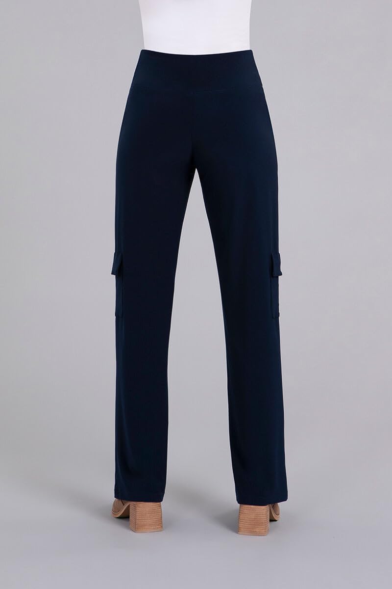 Women's Safari Straight Leg Pants - Navy Blue Size 8 | Comfortable Casual Trousers for Outdoor Adventures, Travel & Everyday Wear