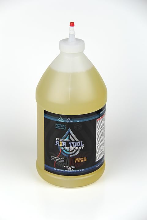 Premium Air Tool Lubricant - Industrial Pneumatic Tool Oil (64oz) for Drills, Nail Guns & Air Compressors - Extends Tool Life & Prevents Rust