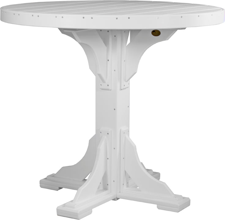 LuxCraft 4-Foot Round Dining Table Set - Perfect for Small Spaces, Kitchens & Outdoor Patios