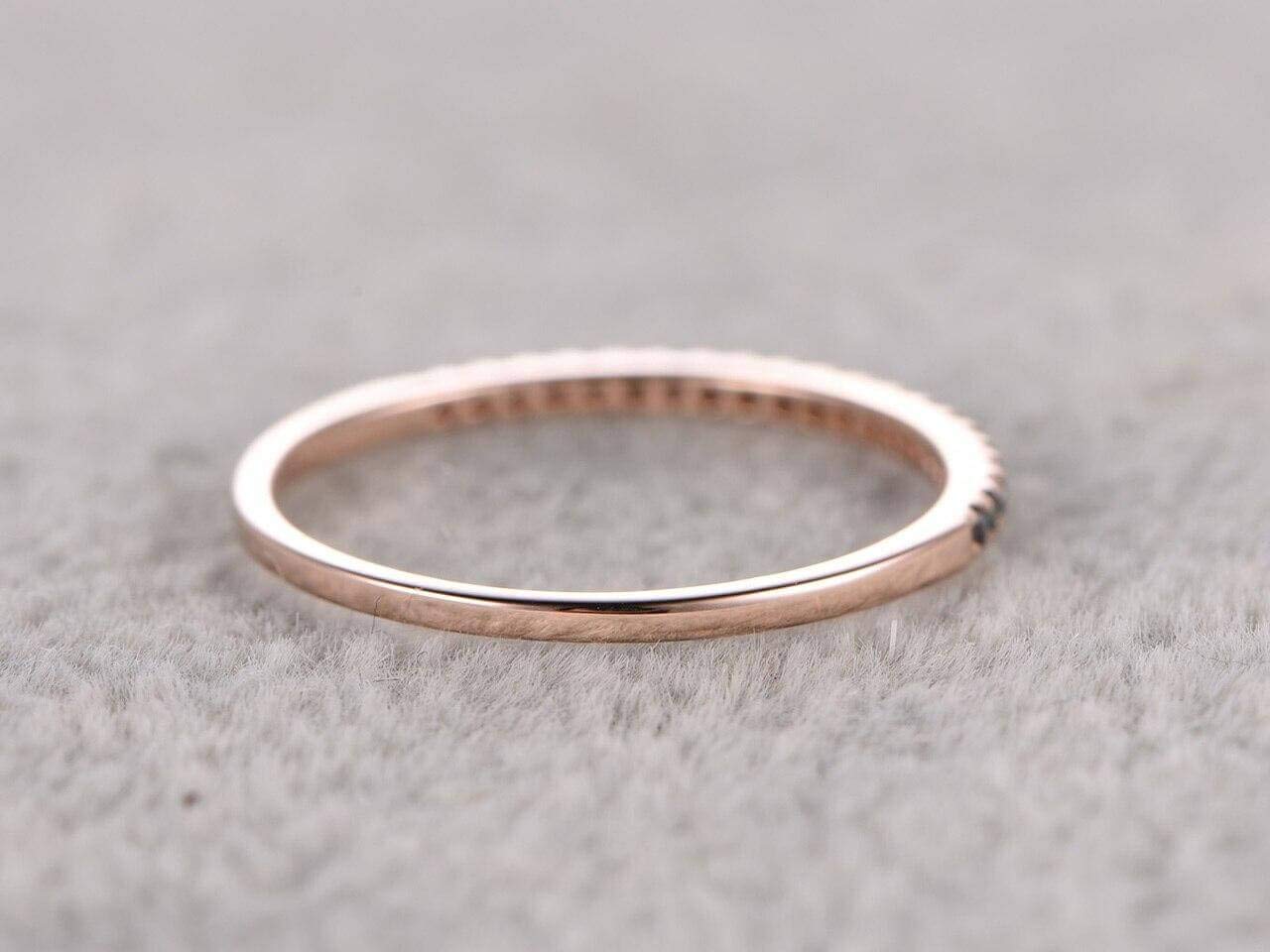 0.25 Carat Classic Black Diamond Wedding Ring for Women & Men - 18k Gold Plated Engagement Band - Perfect for Anniversaries, Proposals & Special Occasions
