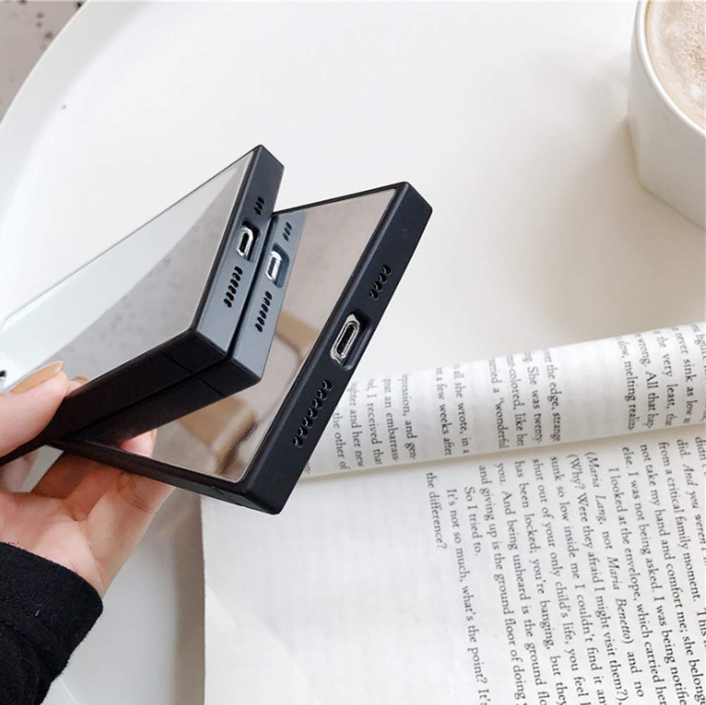 Premium Mirror Case for iPhone 11 Pro Max - Luxury Glossy Glass Back with Shockproof Silicone Bumper & TPU Frame - Slim Protective Cover for iPhone 11 Pro Max 6.5