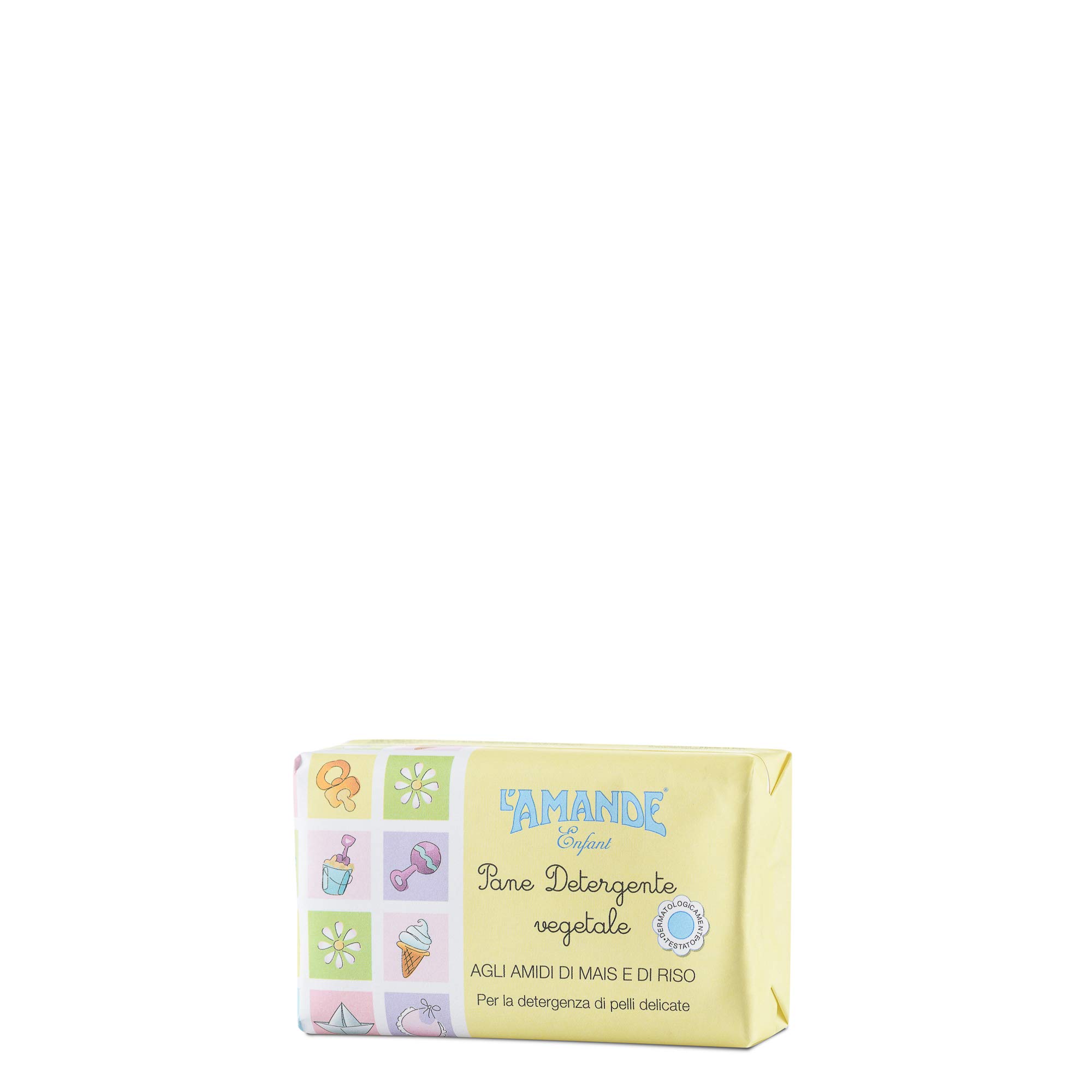 L'Amande Enfant Vegetable Cleansing Bread 100g - Organic Baby Face Wash Bar for Sensitive Skin | Gentle Cleanser for Kids & Toddlers | Perfect for Daily Bath Time & Travel