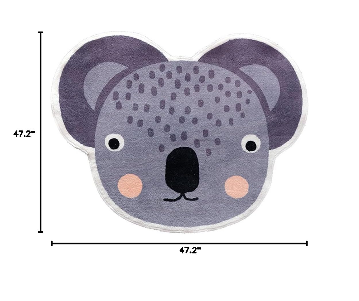 Koala Kids Play Mat - Soft Non-Slip Nursery Rug with Alphabet for Toddlers | Bedroom & Playroom Decor