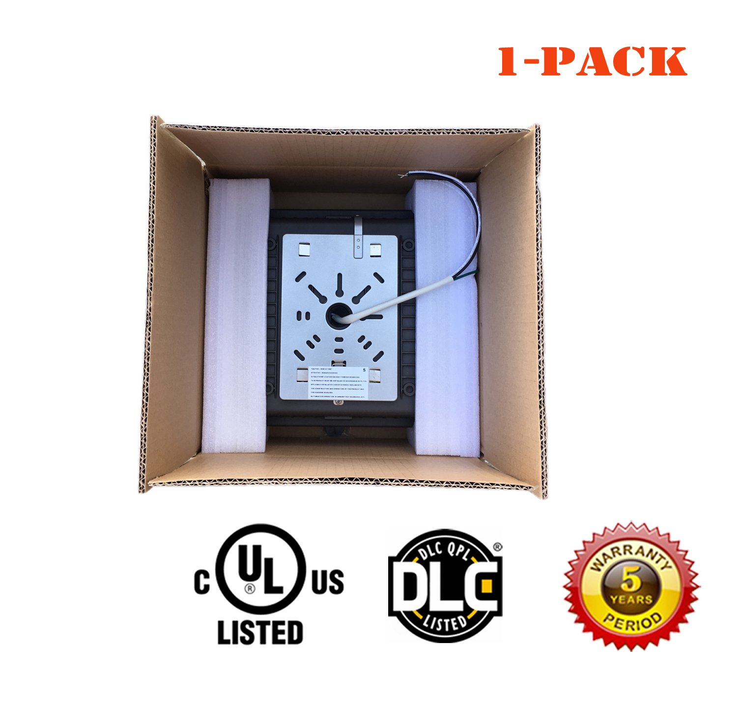 1000LED Super Bright 45W Canopy Light - 5300 Lumens, 300W HID/HPS Replacement - 10x10 Inch Daylight White 5000K - AC110-277V Waterproof Outdoor Ceiling Light Fixture for Warehouse, Parking Lot, Gas Station & Commercial Lighting