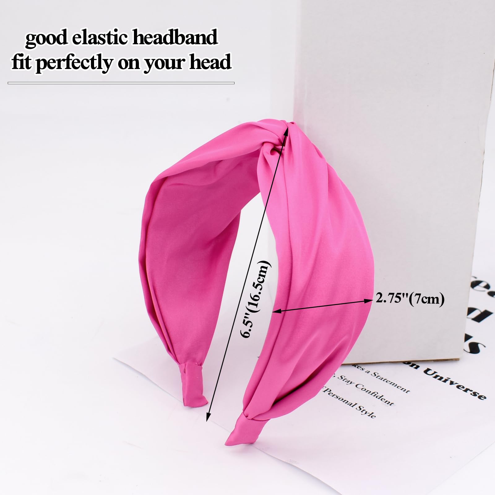 BEGOOD Women's Knotted Headbands - 2PCS Wide Pink Turban Hair Accessories for Girls & Women | Fashion Cross Knot Headbands for Workout, Yoga, and Everyday Style