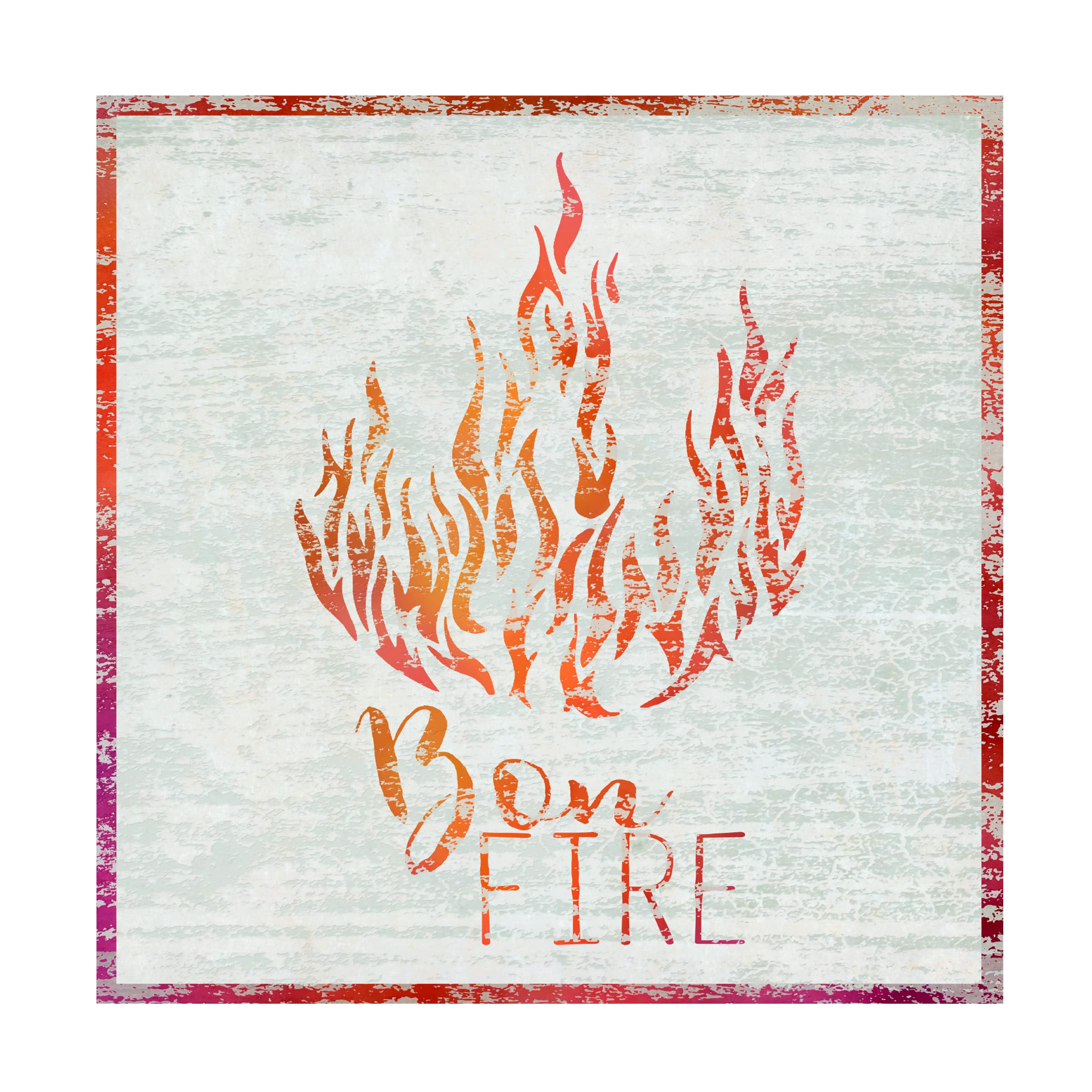 Trademark Fine Art 'Bonfire' Canvas Wall Art by Cora Niele - Modern Home Decor for Living Room, Bedroom & Office