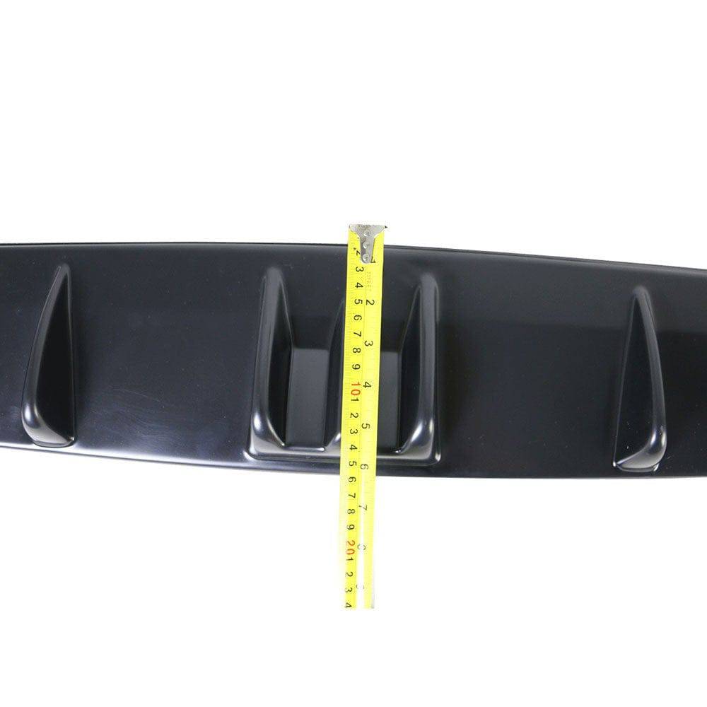 Universal Rear Diffuser V5 Style - Unpainted Black ABS Plastic Splitter Spoiler Valance Under Lip Body Kit for Cars | Enhances Aerodynamics & Sporty Look | Perfect for Street Racing & Car Shows