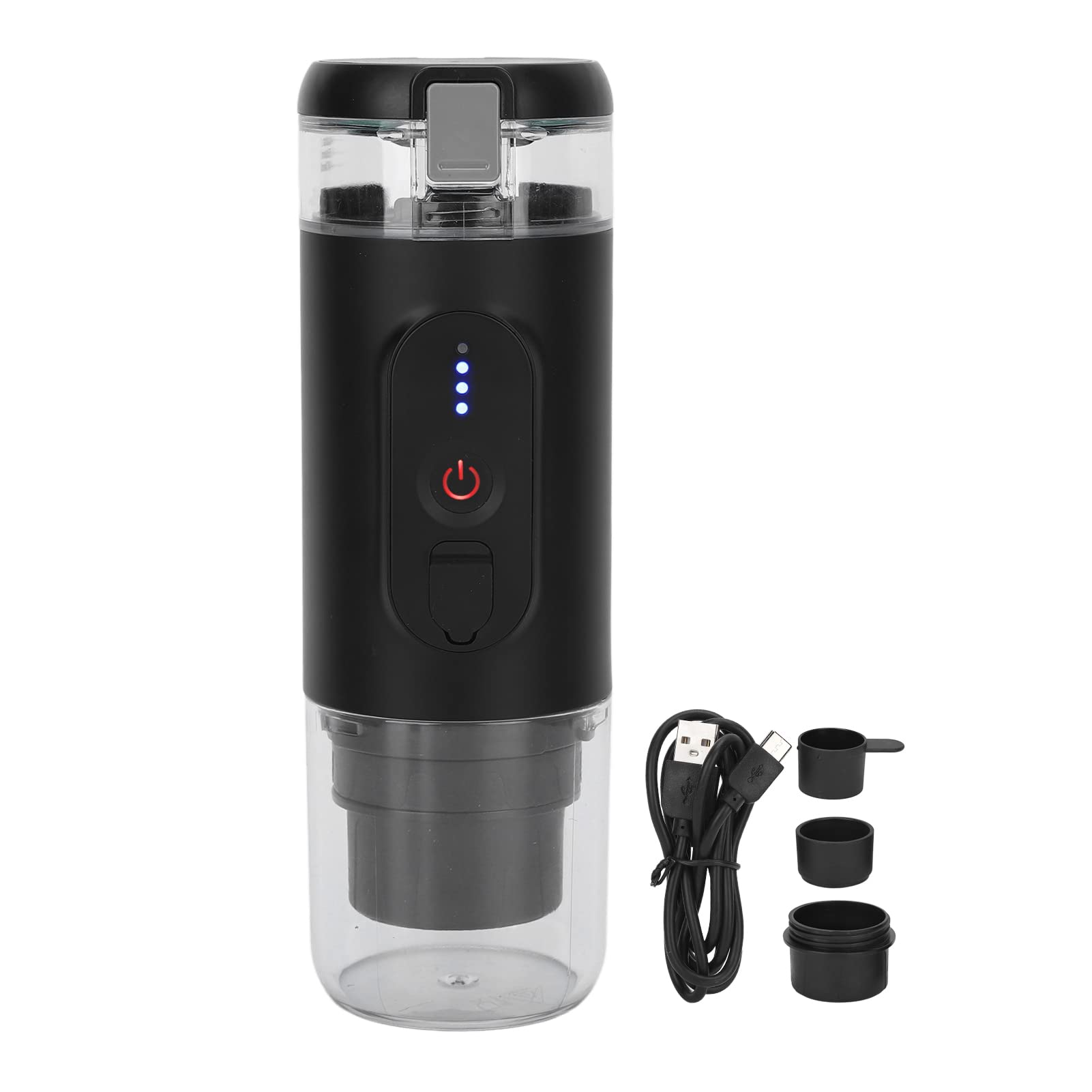 Rosvola Portable Espresso Maker - Manual USB Rechargeable Travel Coffee Machine for Nespresso Capsules & Ground Coffee | Perfect for Camping, Hiking, RV Trips, Office & Outdoor Adventures