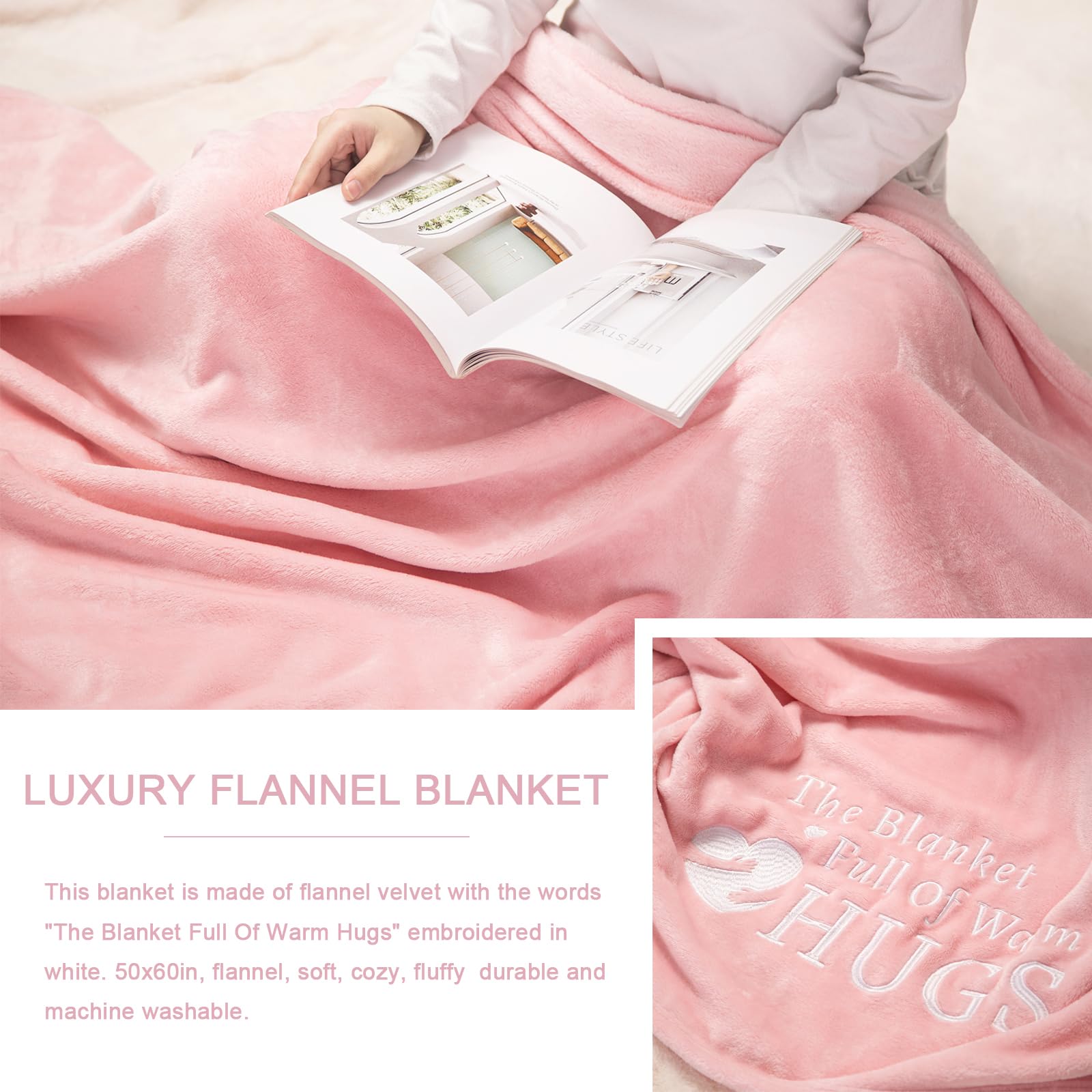 11-Piece Spa Gift Basket for Women - Luxury Flannel Blanket & Tumbler Set - Birthday, Get Well Soon, Self Care & Valentine's Day Gift Ideas - Perfect for Relaxation, Recovery & Special Occasions