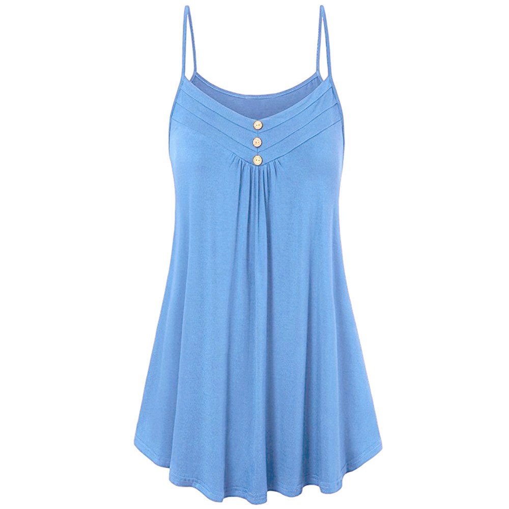 Women's Casual Sleeveless V-Neck Tunic T-Shirt - Summer Fashion Tank Top for Everyday Wear, Beach Outings & Weekend Relaxation