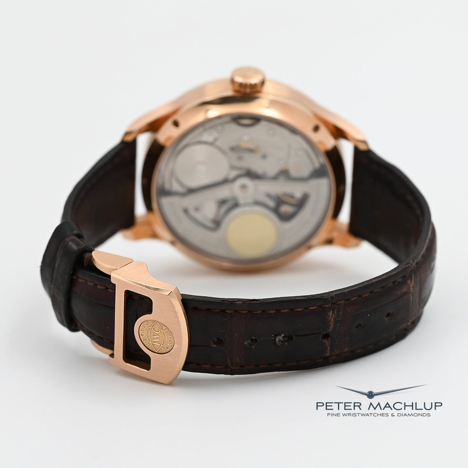IWC Portuguese Perpetual Calendar Luxury Men's Watch - Rose Gold Case & Blue Dial - Perfect for Business Meetings & Formal Events