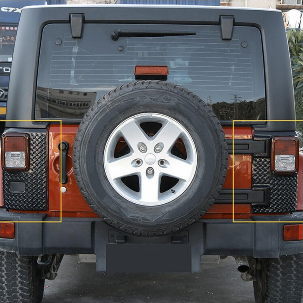 Jeep Wrangler Rear Corner Guards Kit Tail Cover (2007-2017) - Durable Black Plastic Protection for Off-Road Adventures & Daily Driving