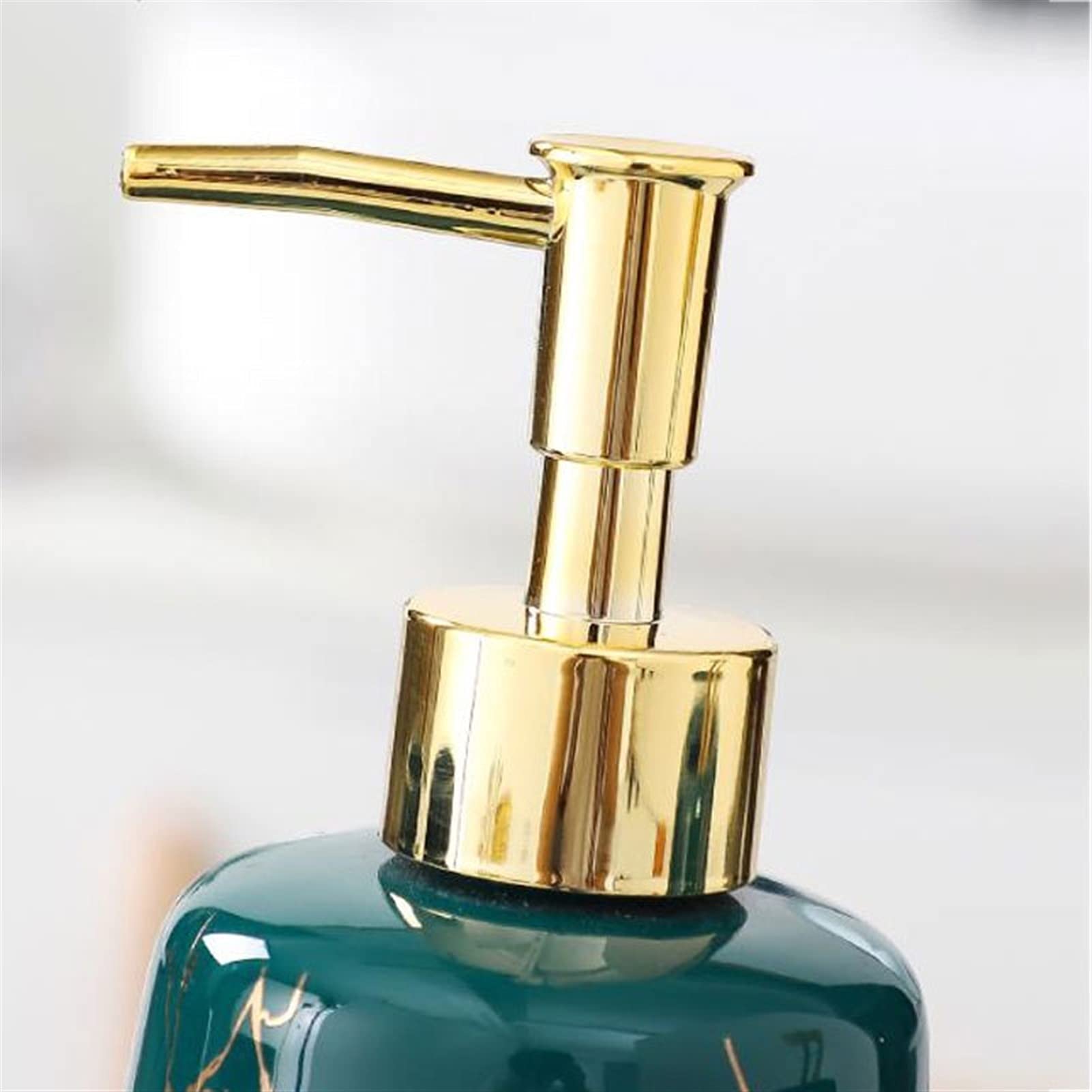 6-Piece Ceramic Refillable Liquid Hand Soap Dispenser Set - Bathroom Accessories for Home, Hotel & Restroom (Includes Soap Dispenser, Toothbrush Holder, Tumbler, Soap Dish & Tray) - Perfect for Modern Bathrooms & Guest Washrooms